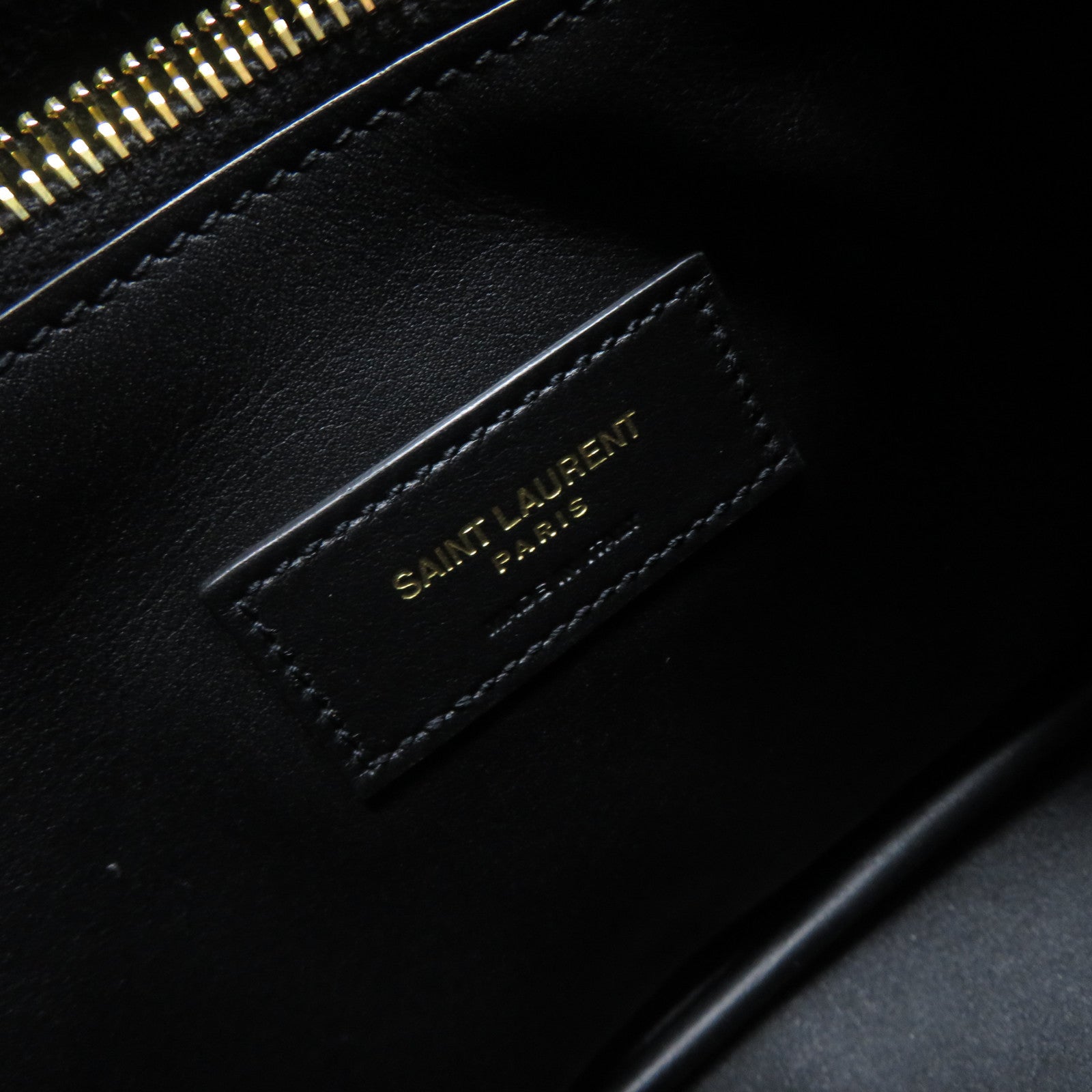 SAINT LAURENT 牛皮皮革Hobo Shoulder Bag金扣肩背袋黑色