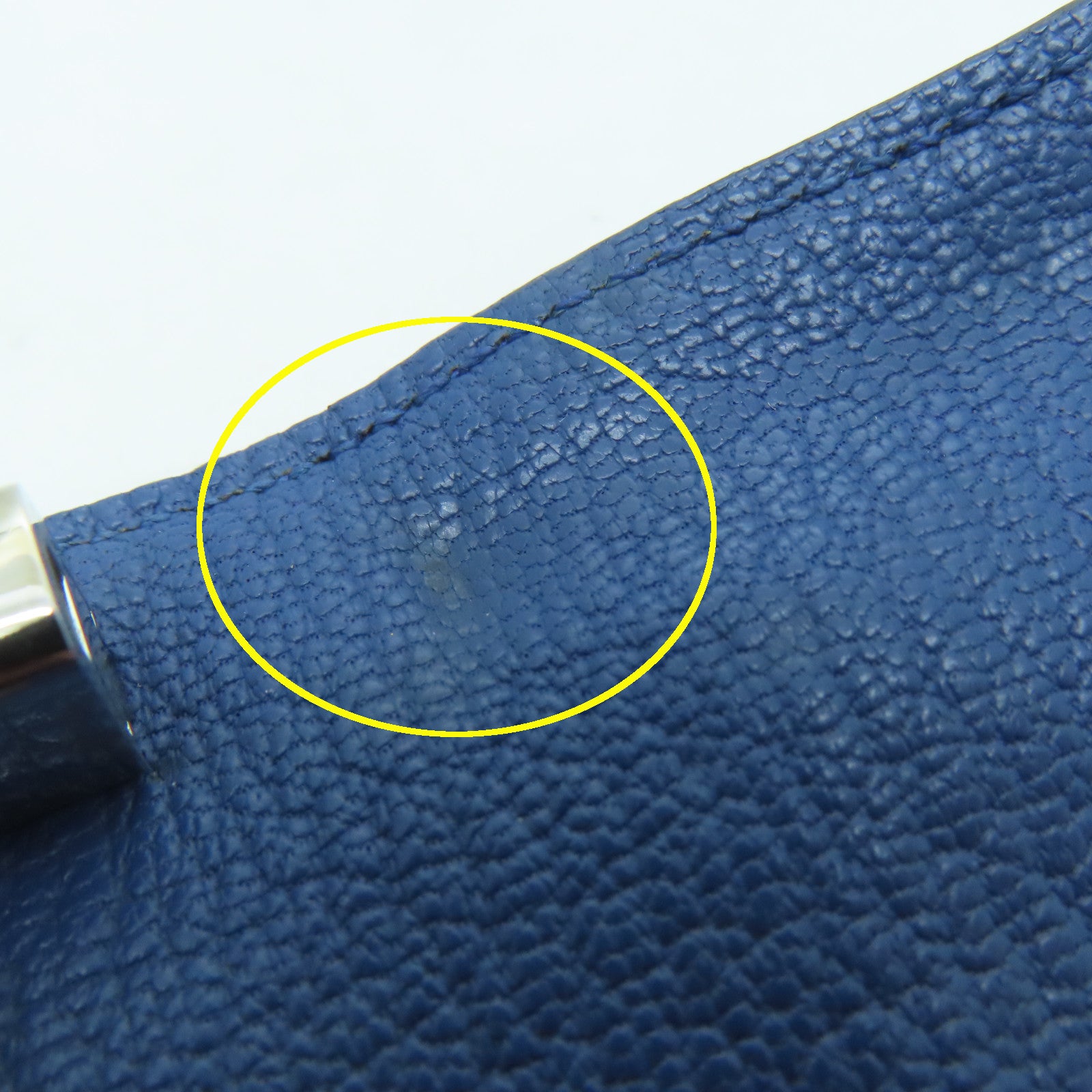 HERMES Epsom皮革key Case 4銀扣鎖匙包藍色
