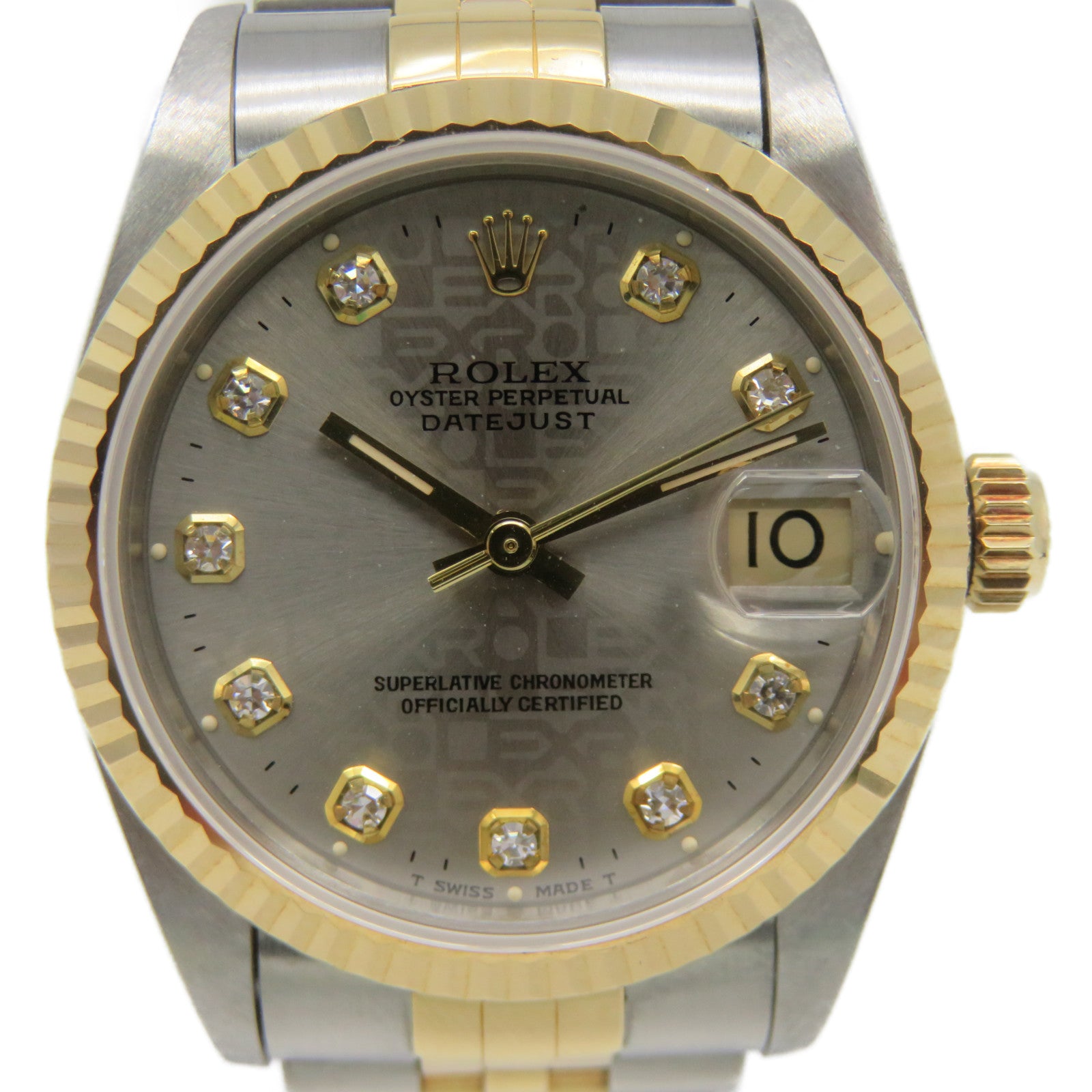 ROLEX Datejust 18K黃金/不鏽鋼自動機芯手錶貝殼色/金色