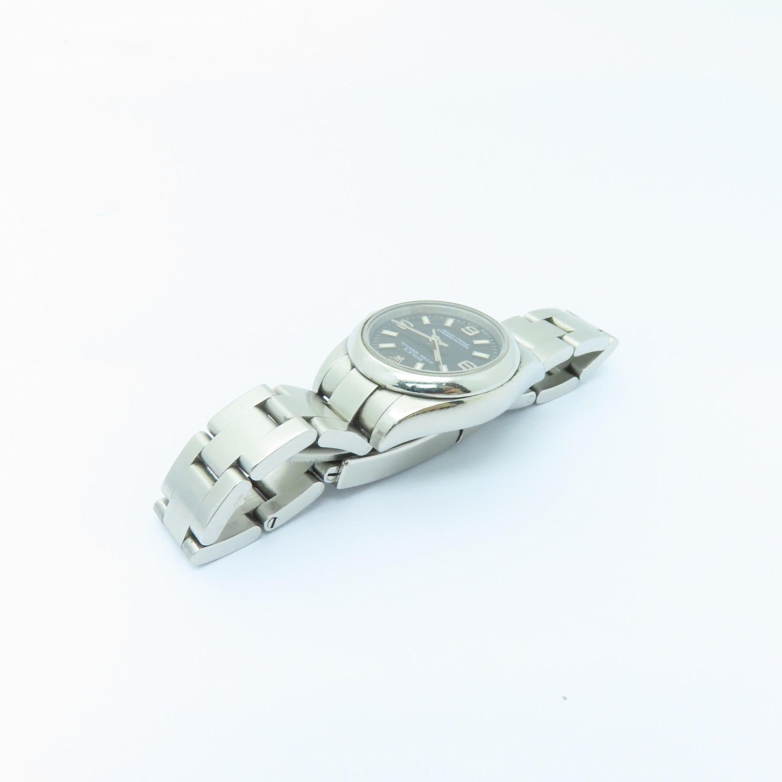 ROLEX Oyster Perpetual不鏽鋼手錶自動機芯黒色