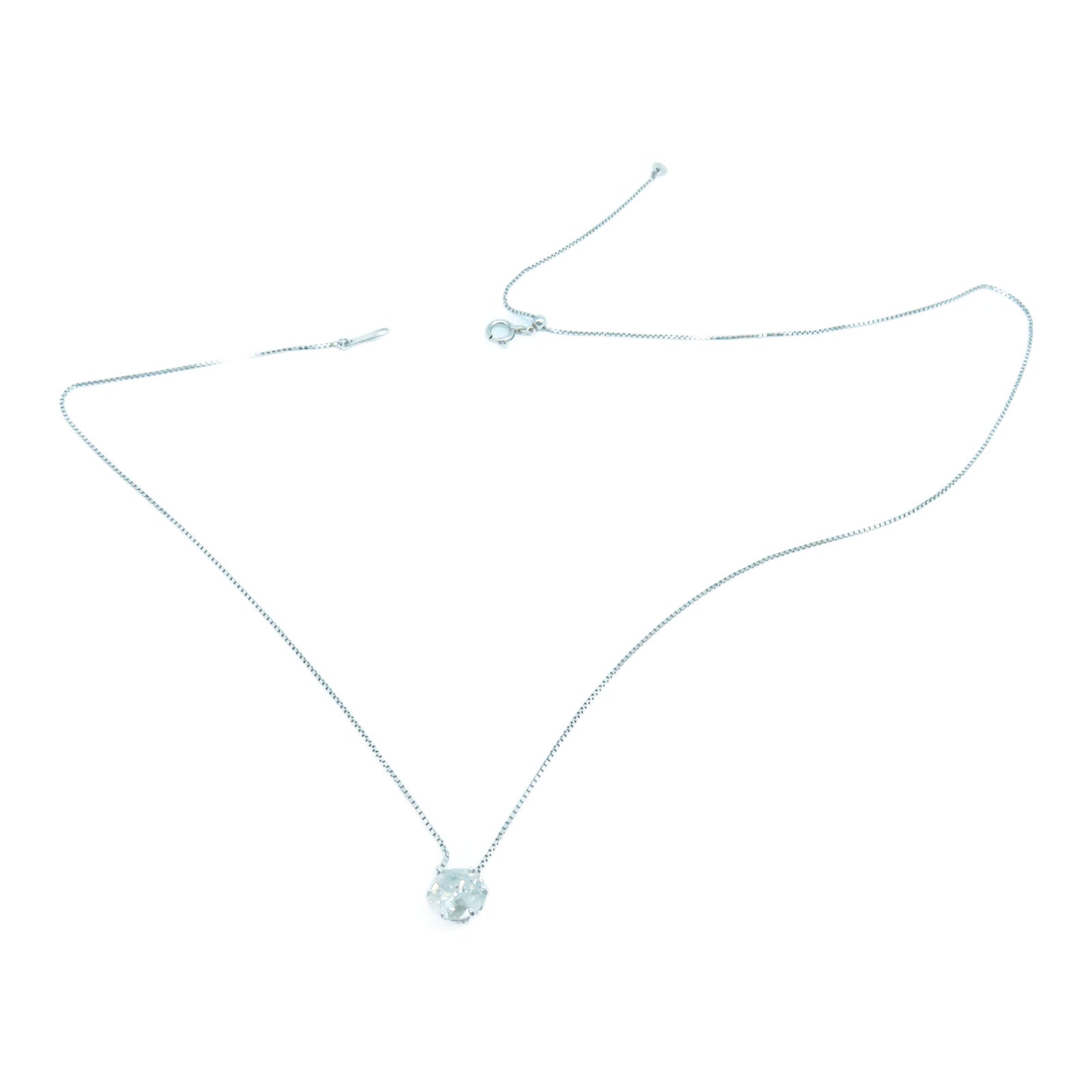JEWELRY Platinum 900/850 Diamond Necklace 2.80g 1.30ct Diamond Necklace