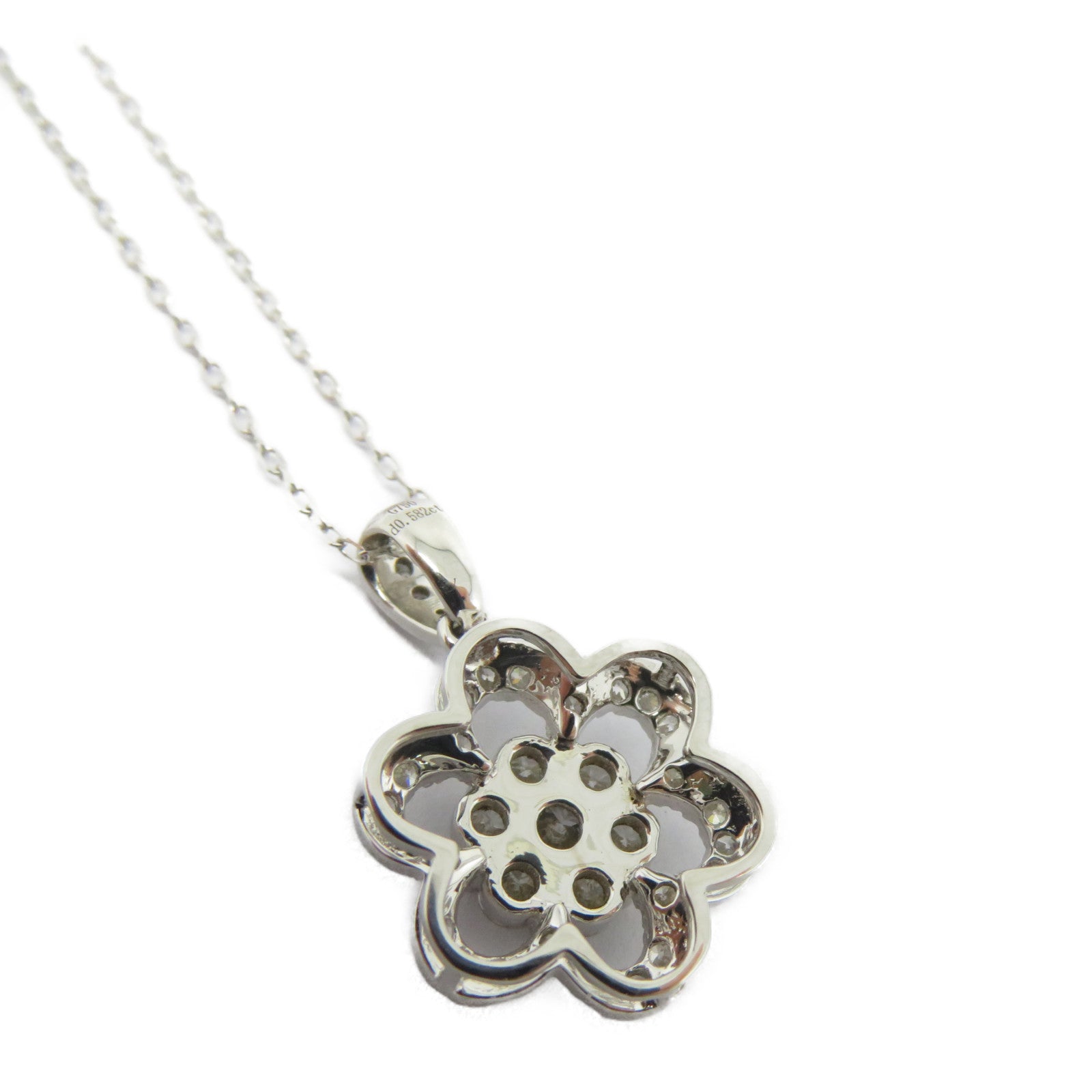 JEWELRY 【激減優惠】18K白金Diamond Necklace 0.582ct鑽石項鍊