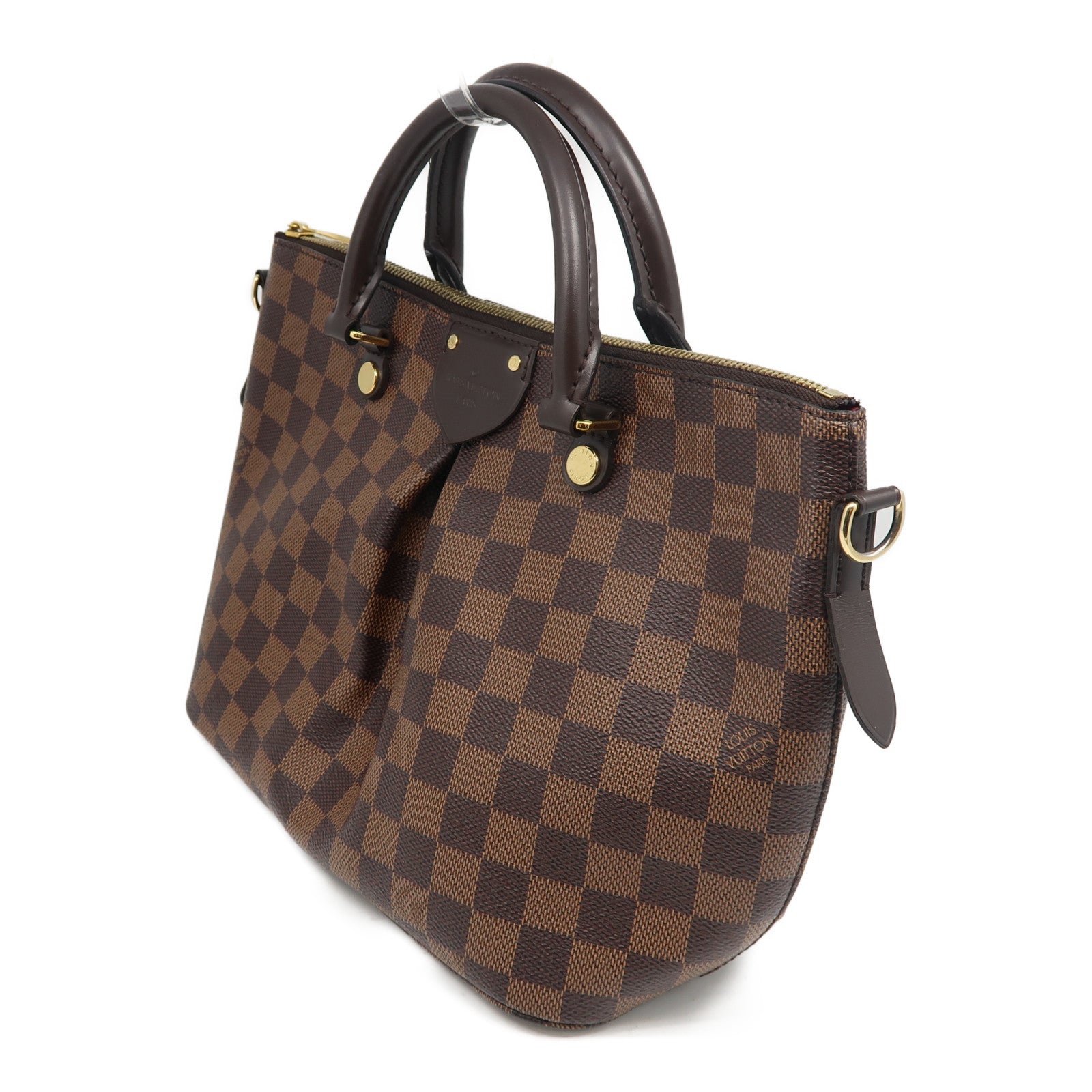 LOUIS VUITTON Damier Ebene Siena PM金扣手挽肩背兩用袋啡色
