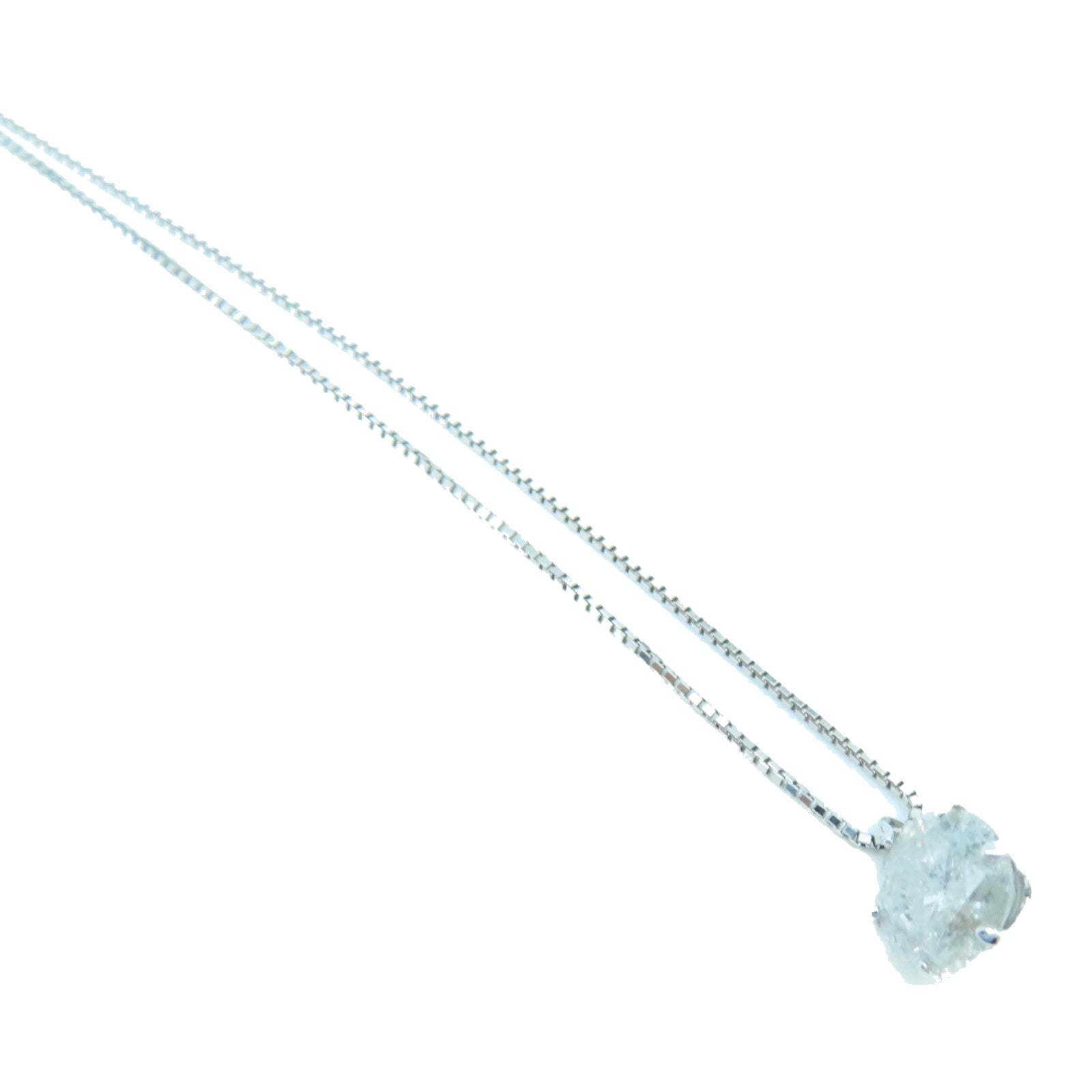 JEWELRY Platinum 900/850 Diamond Necklace 2.80g 1.30ct Diamond Necklace