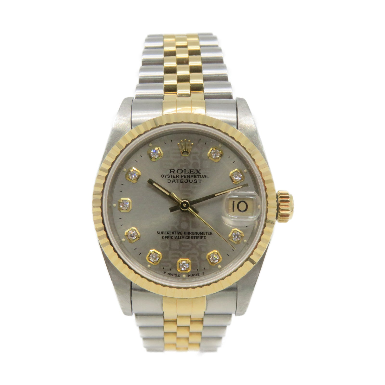 ROLEX Datejust 18K黃金/不鏽鋼自動機芯手錶貝殼色/金色