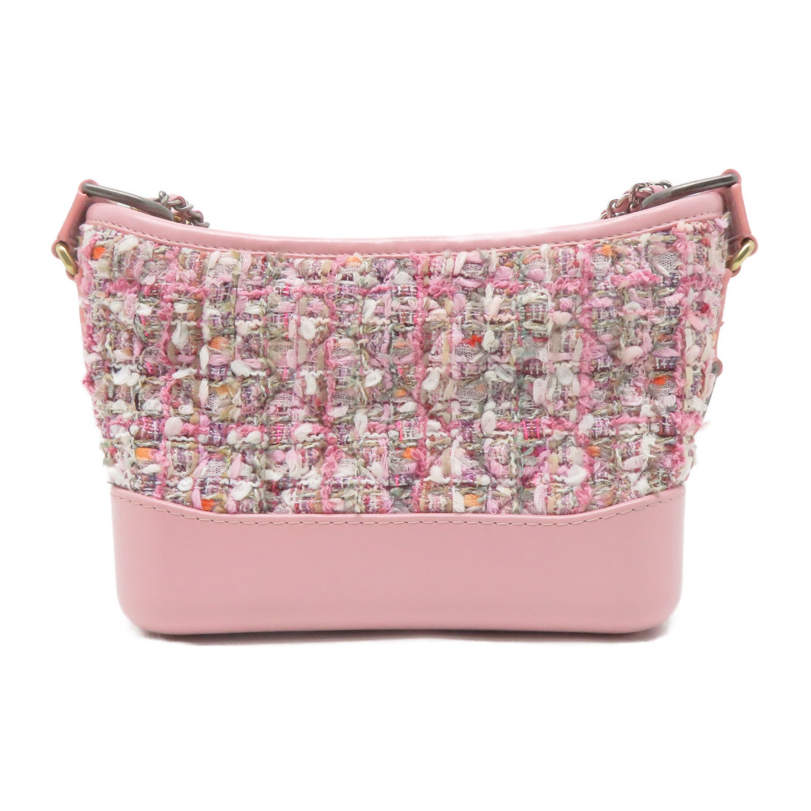 CHANEL 斜紋軟呢Gabrielle Small Hobo Bag肩背袋粉紅色