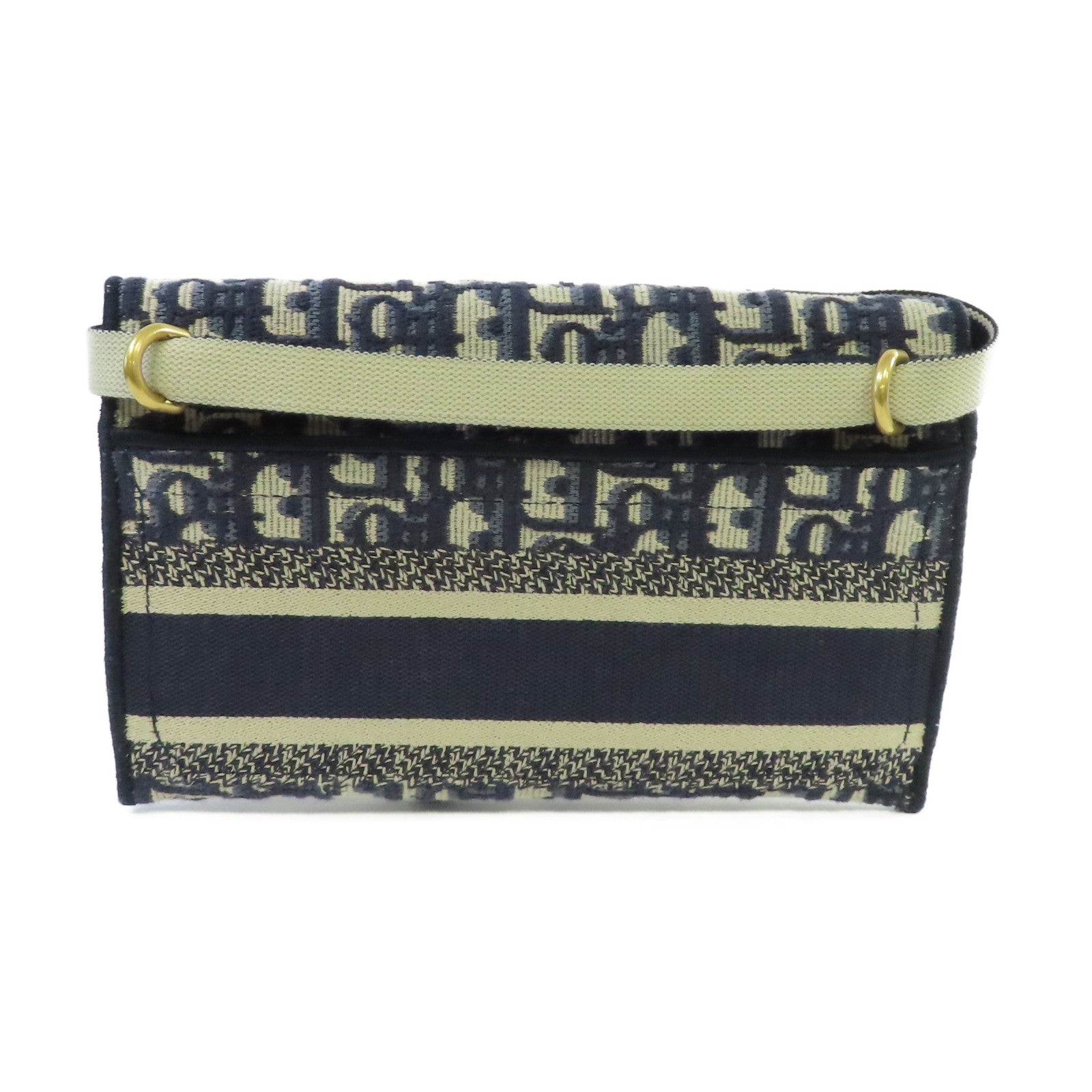 Dior Oblique帆布Saddle Waist Bag金扣腰包寶藍色/啡色