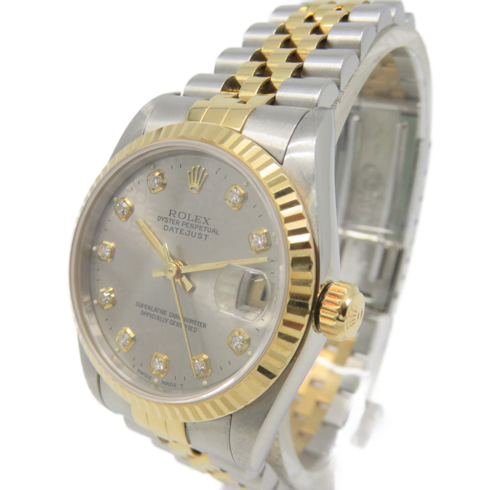 ROLEX Datejust 18K黃金/不鏽鋼自動機芯手錶貝殼色/金色