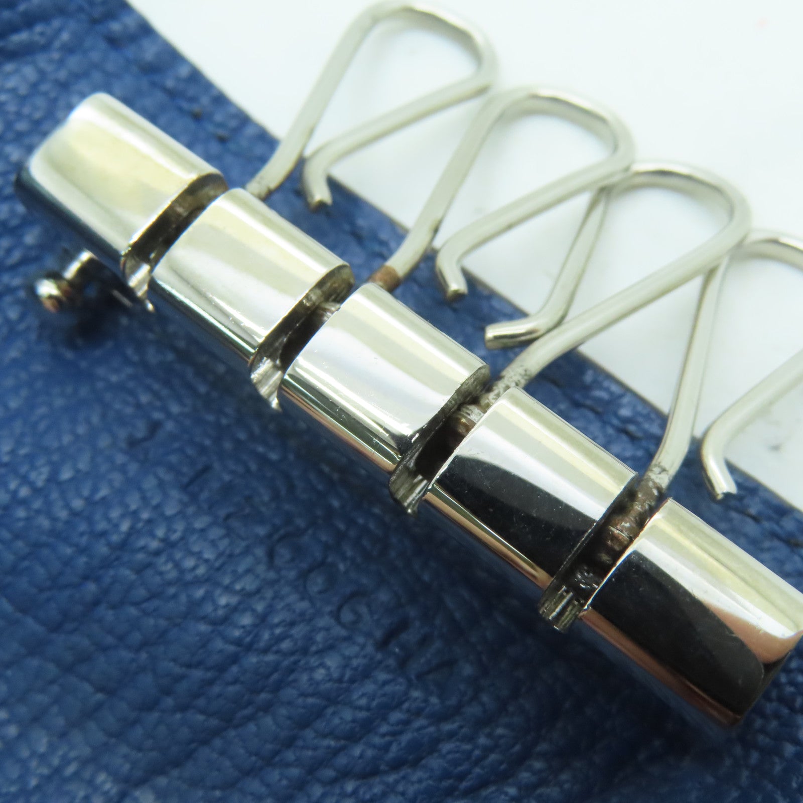 HERMES Epsom皮革key Case 4銀扣鎖匙包藍色