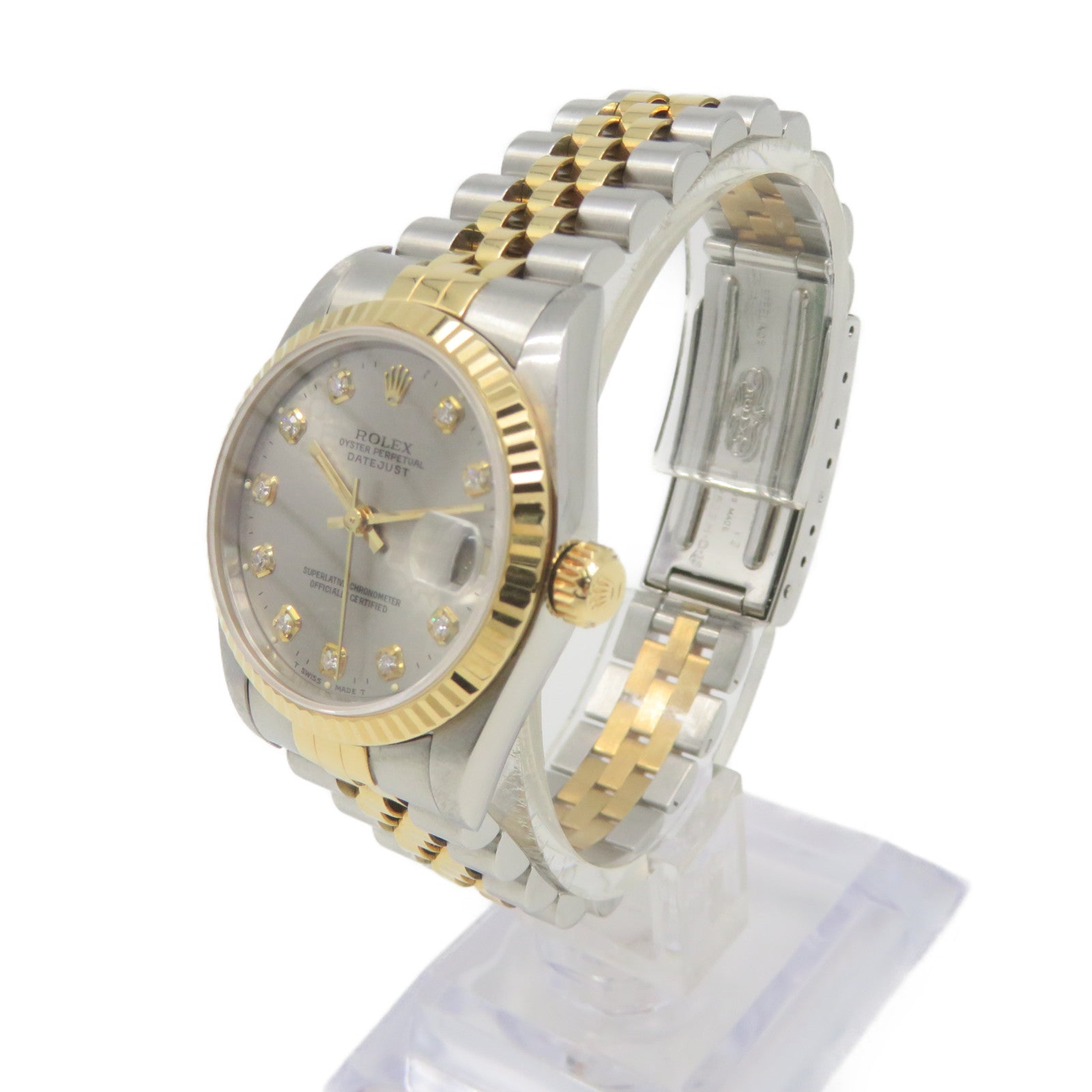 ROLEX Datejust 18K黃金/不鏽鋼自動機芯手錶貝殼色/金色