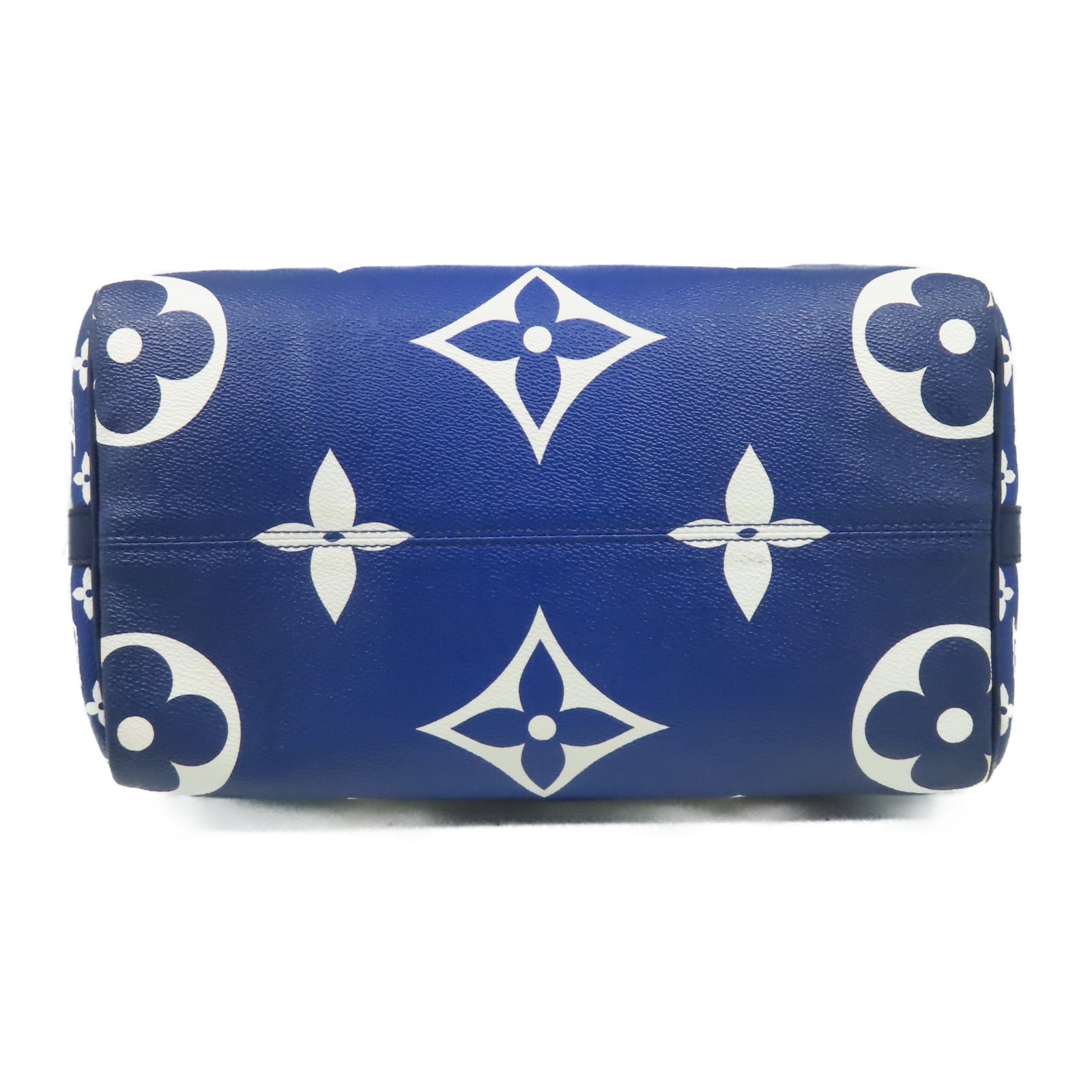 LOUIS VUITTON Monogram Speedy 30 Bandouiere銀扣手挽肩背兩用袋藍色