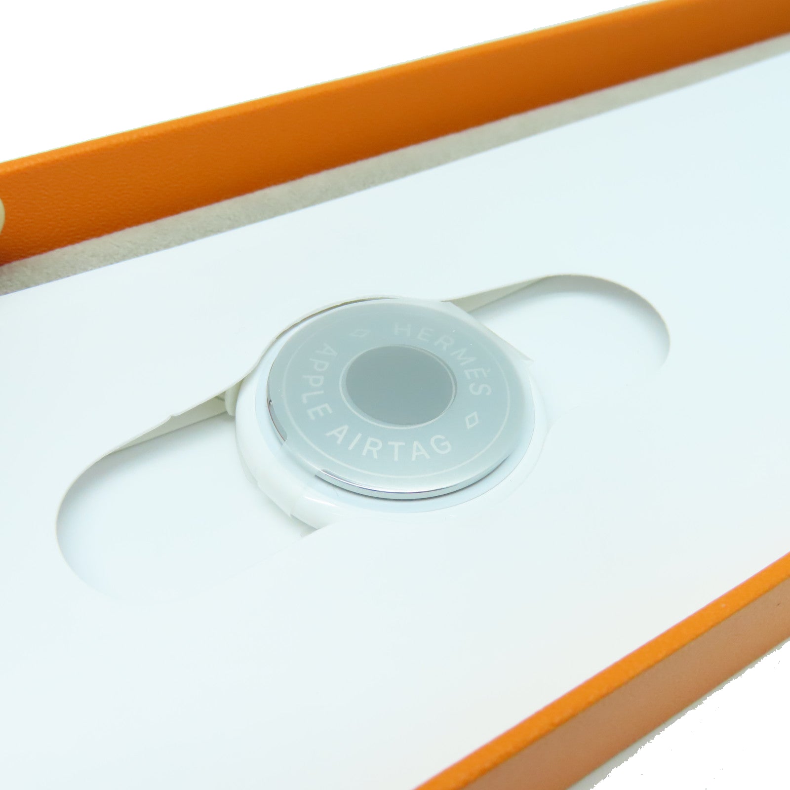HERMES Swift皮革Air Travel Tag银扣皮革钥匙圈啡色