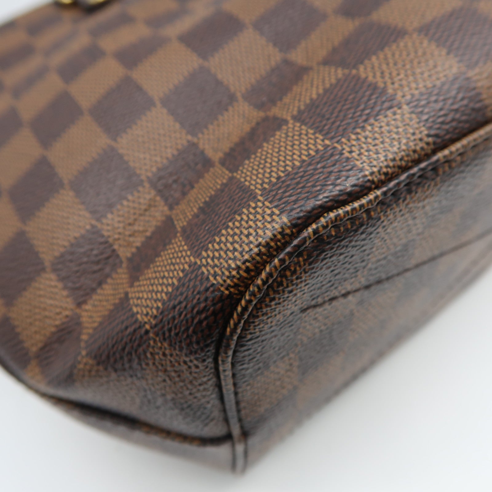 LOUIS VUITTON Damier Ebene Siena PM金扣手挽肩背兩用袋啡色