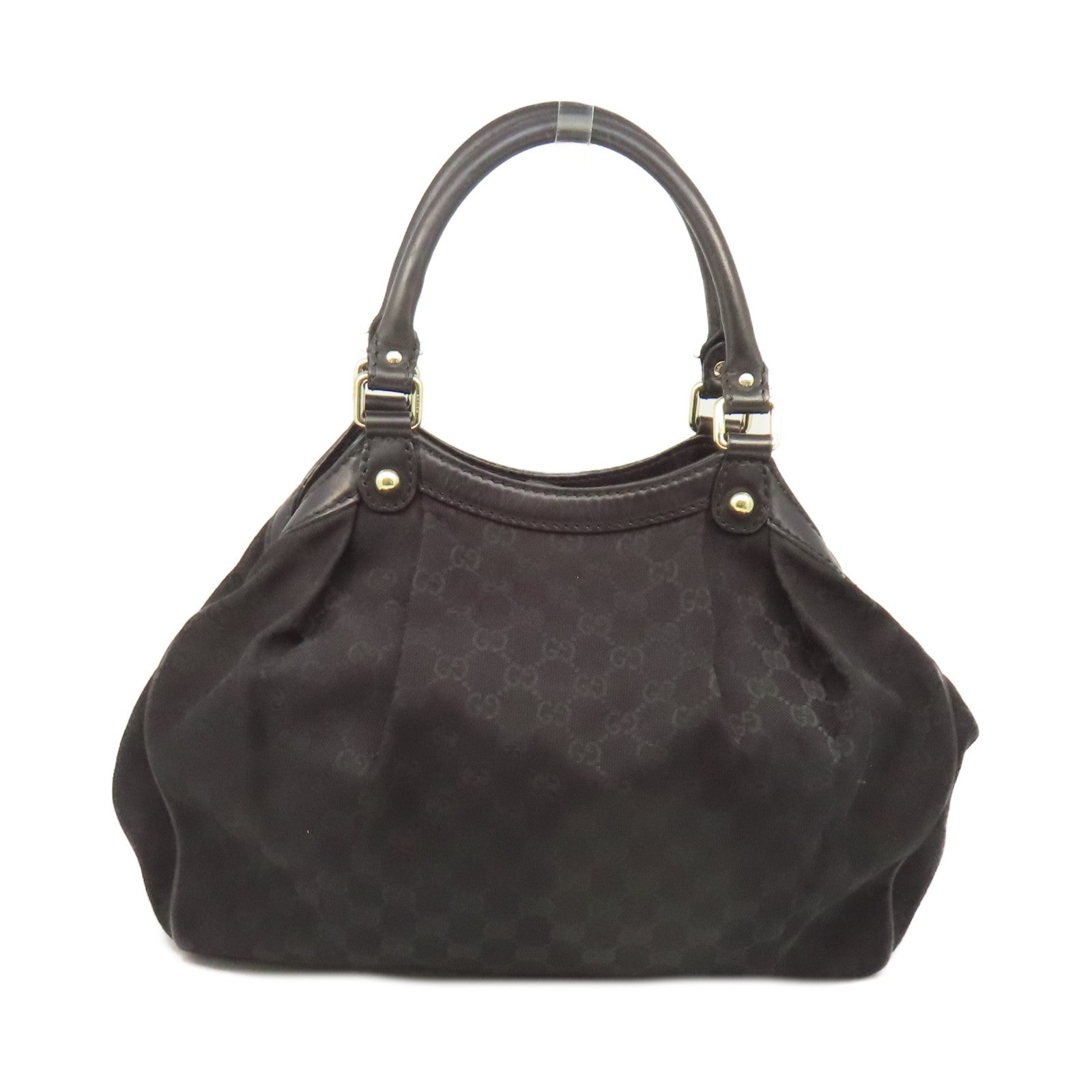 GUCCI GG帆布Shoulder Bag肩背袋黑色