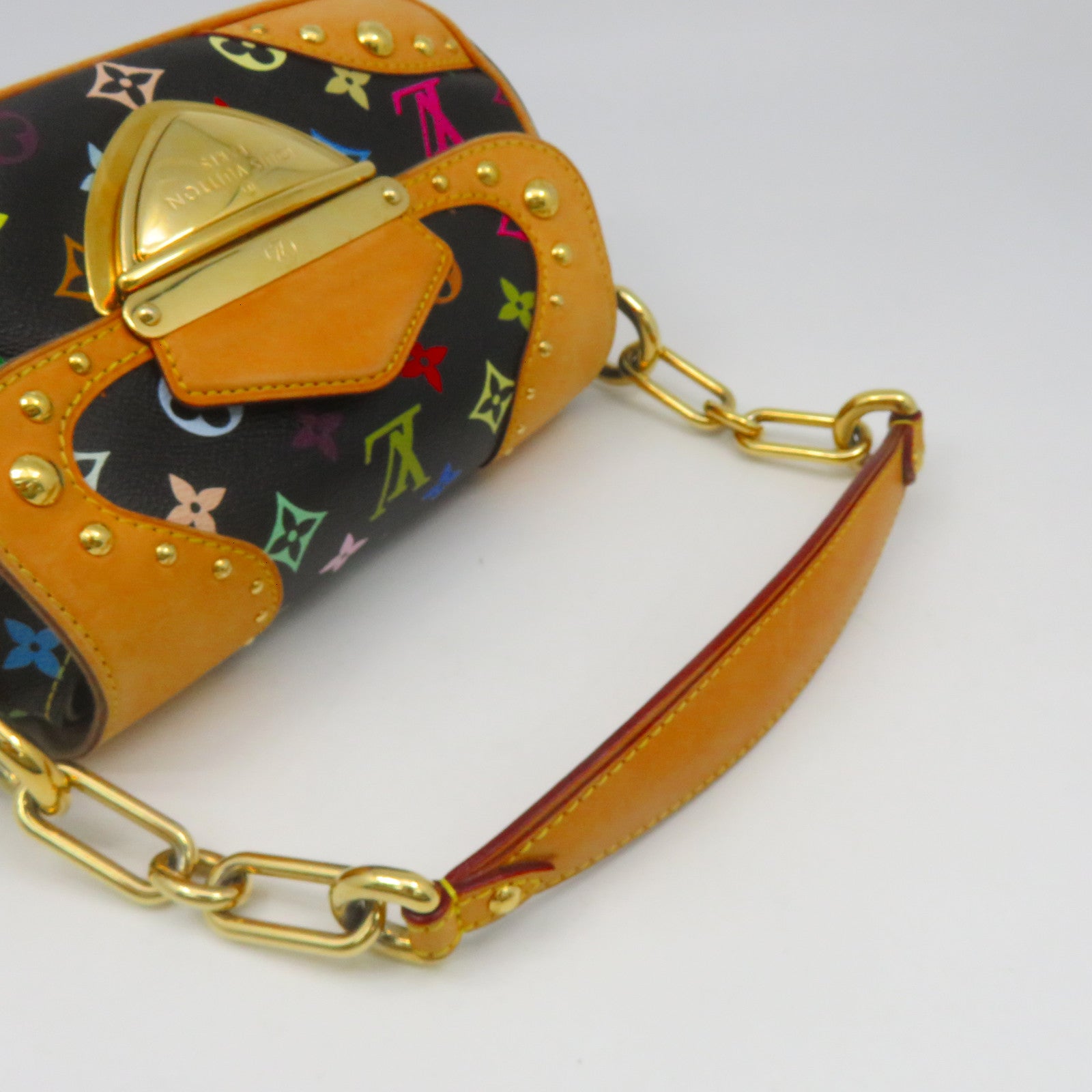 LOUIS VUITTON 【激減優惠】Monogram Multicolore Marilyn金扣肩背袋黑色