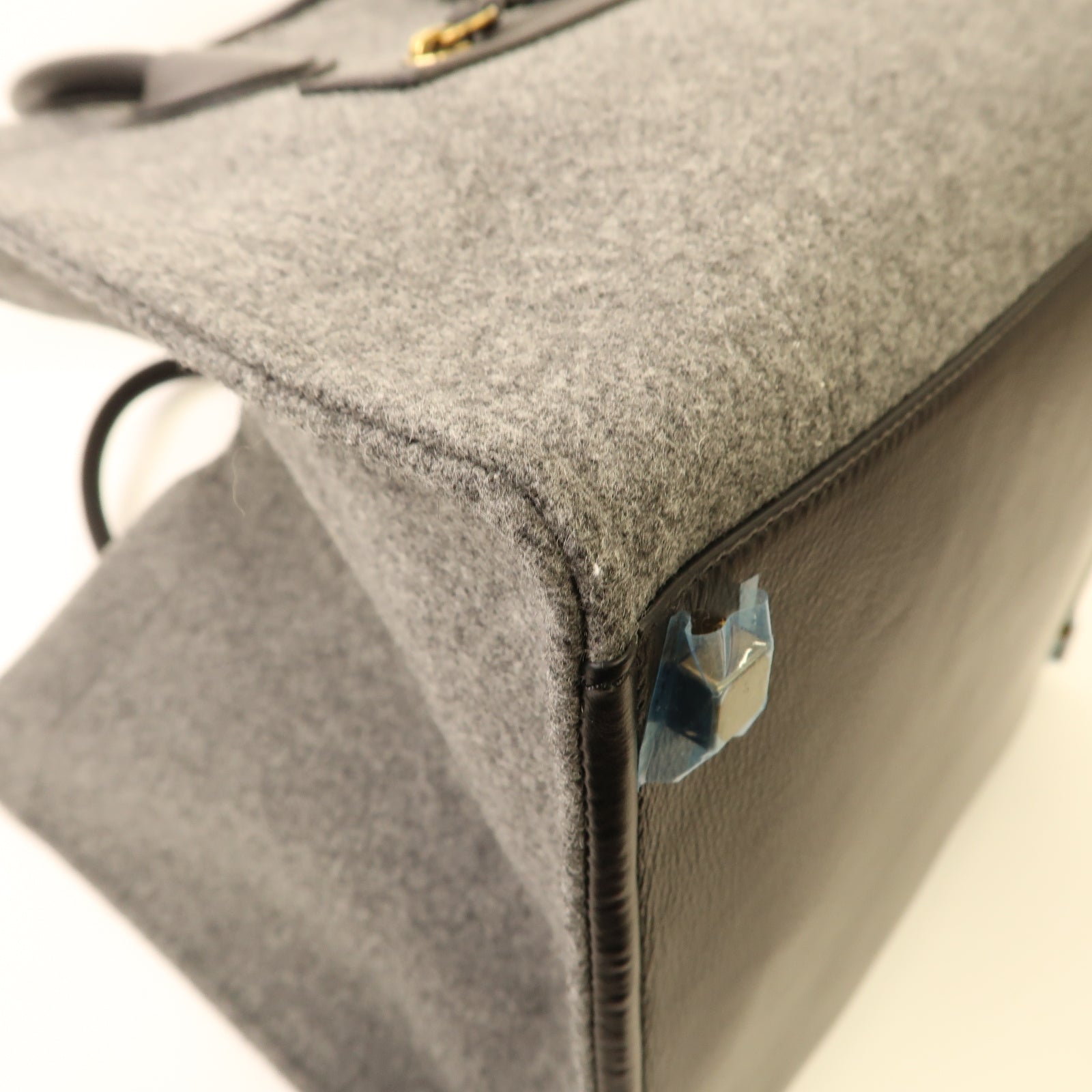 CELINE 羊絨Phantom Lugguge金扣手挽袋灰色