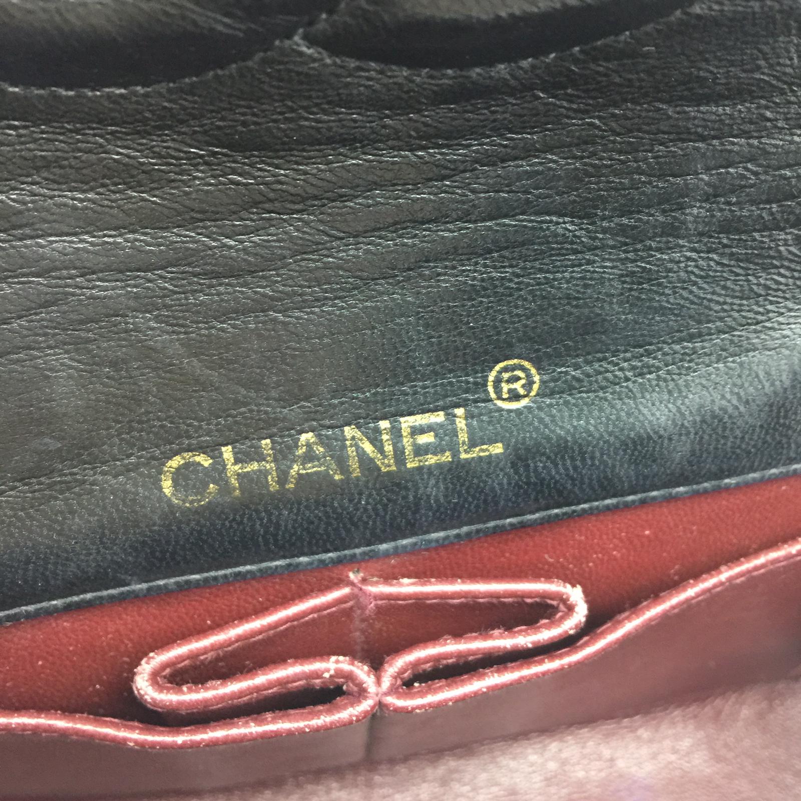 CHANEL 【激減優惠】菱格羊皮皮革Vintage Chain Shoulder金扣鏈帶肩背袋黑色