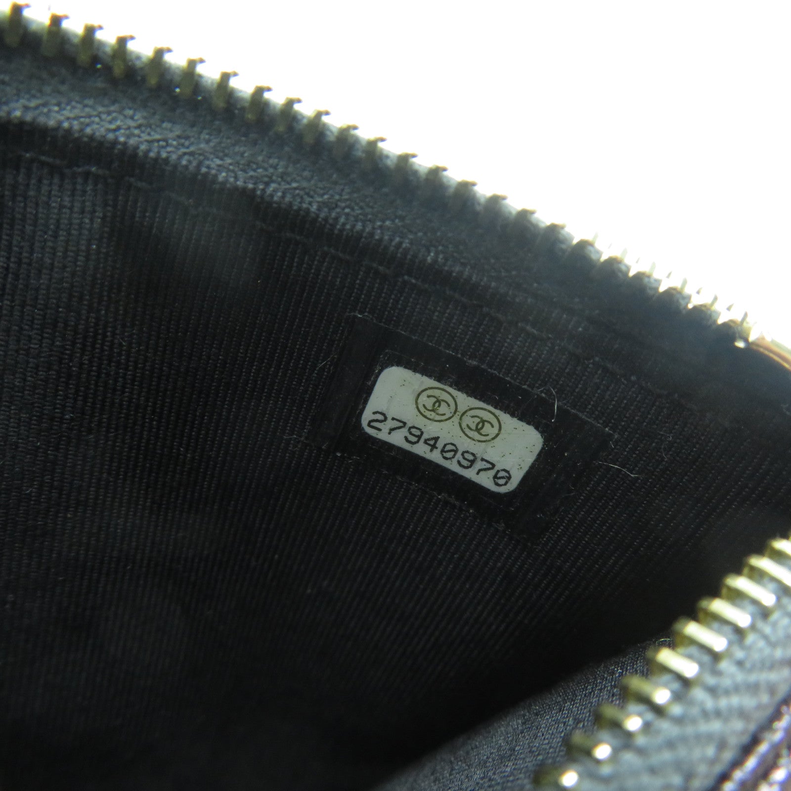 CHANEL 菱格Caviar皮革Card Case金扣卡片套紫色