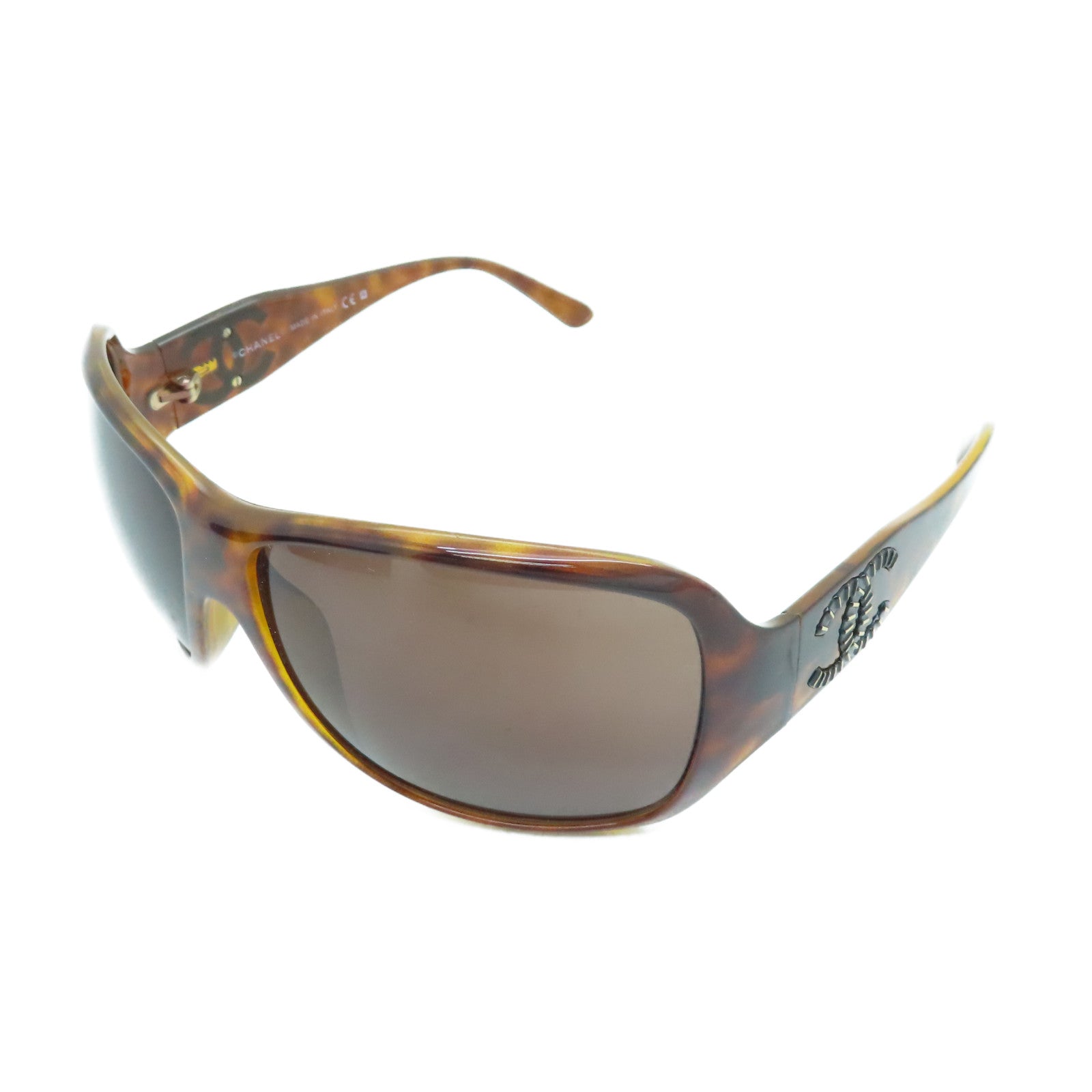 CHANEL 【激減優惠】塑料Sunglasses金扣太陽眼鏡啡色