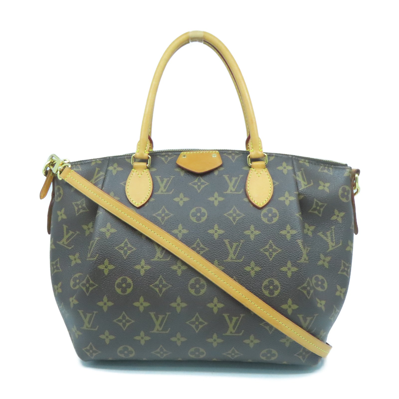 LOUIS VUITTON Monogram Turenne MM金扣手挽肩背兩用袋啡色