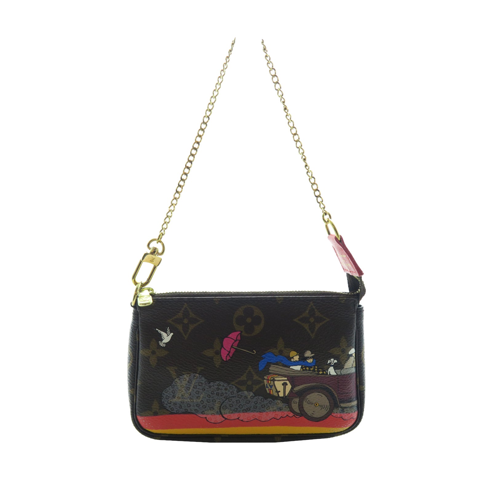 LOUIS VUITTON Monogram Mini Pochette Access金扣手拿包啡色