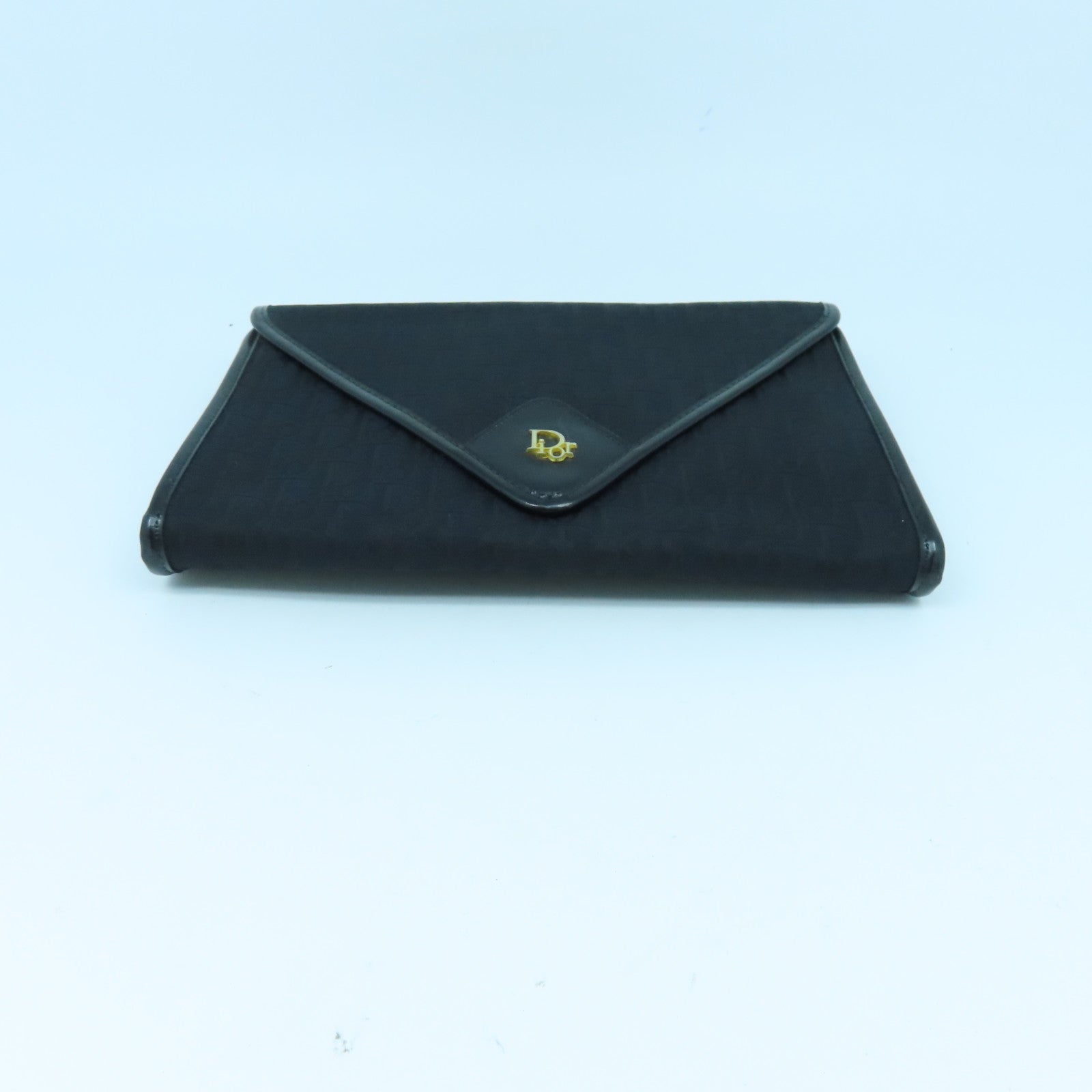 Dior 帆布Vintage Chain Shoulder Bag金扣鏈帶肩背袋黑色