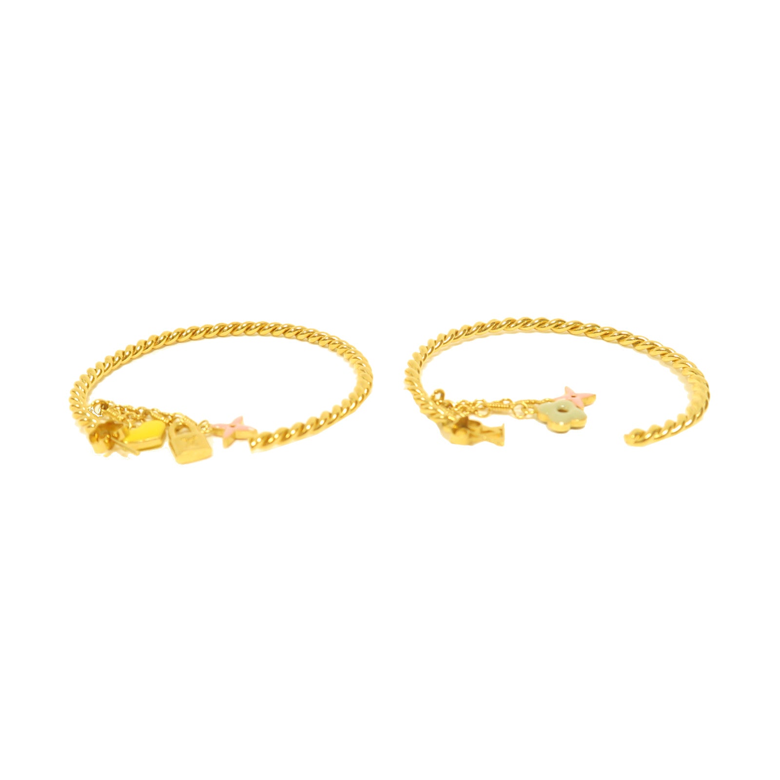 LOUIS VUITTON 金屬Earrings金扣耳環粉紅色/黃色/綠色
