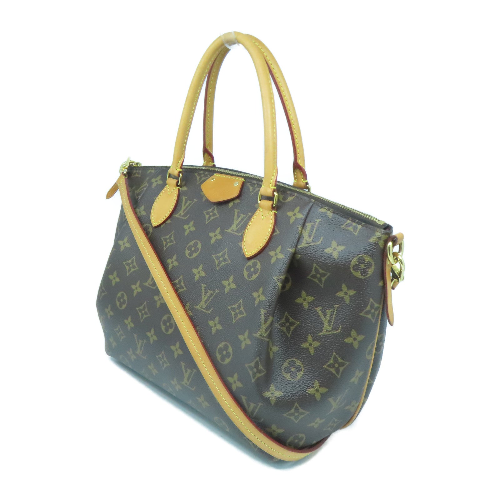 LOUIS VUITTON Monogram Turenne MM金扣手挽肩背兩用袋啡色