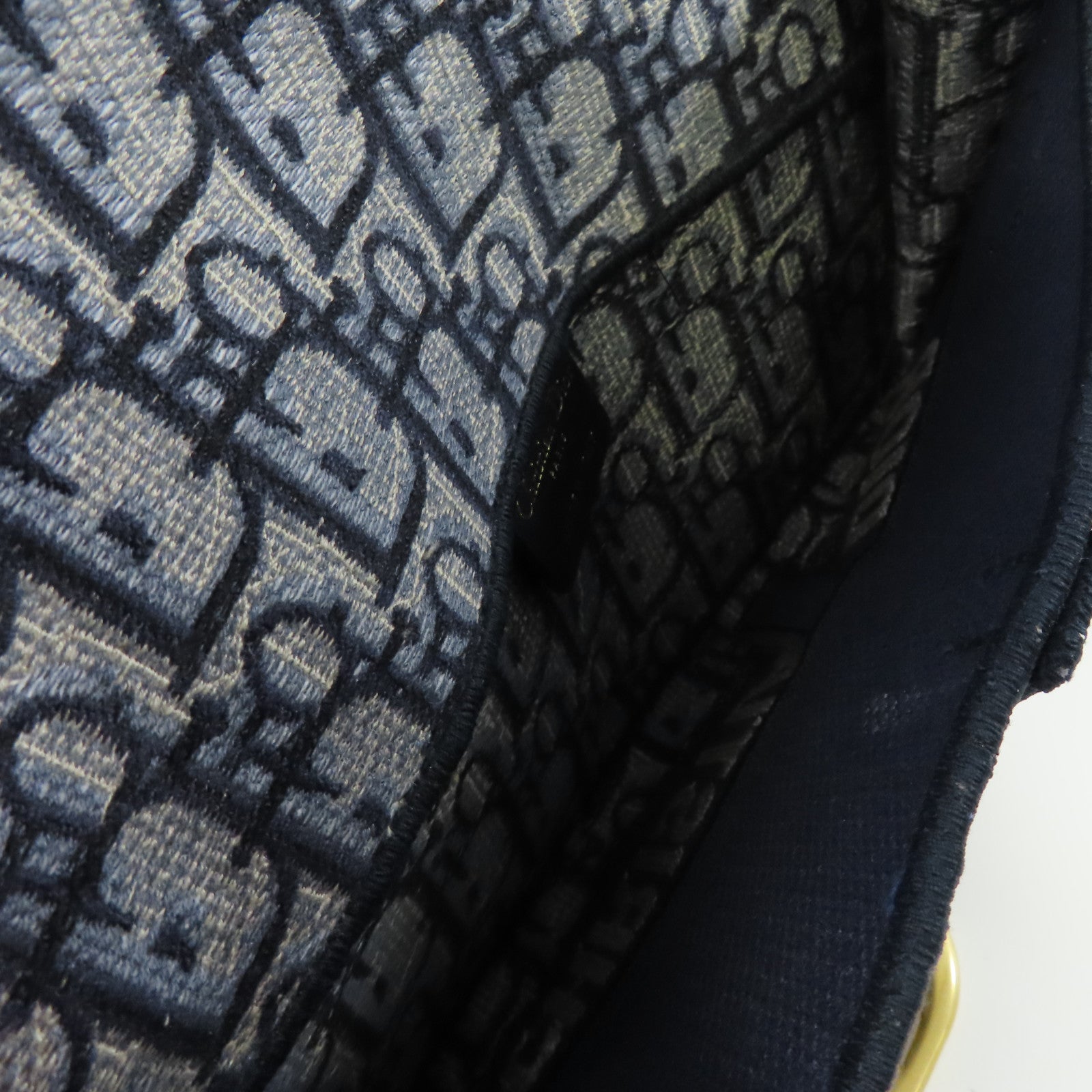 Dior Oblique帆布Saddle Waist Bag金扣腰包寶藍色/啡色