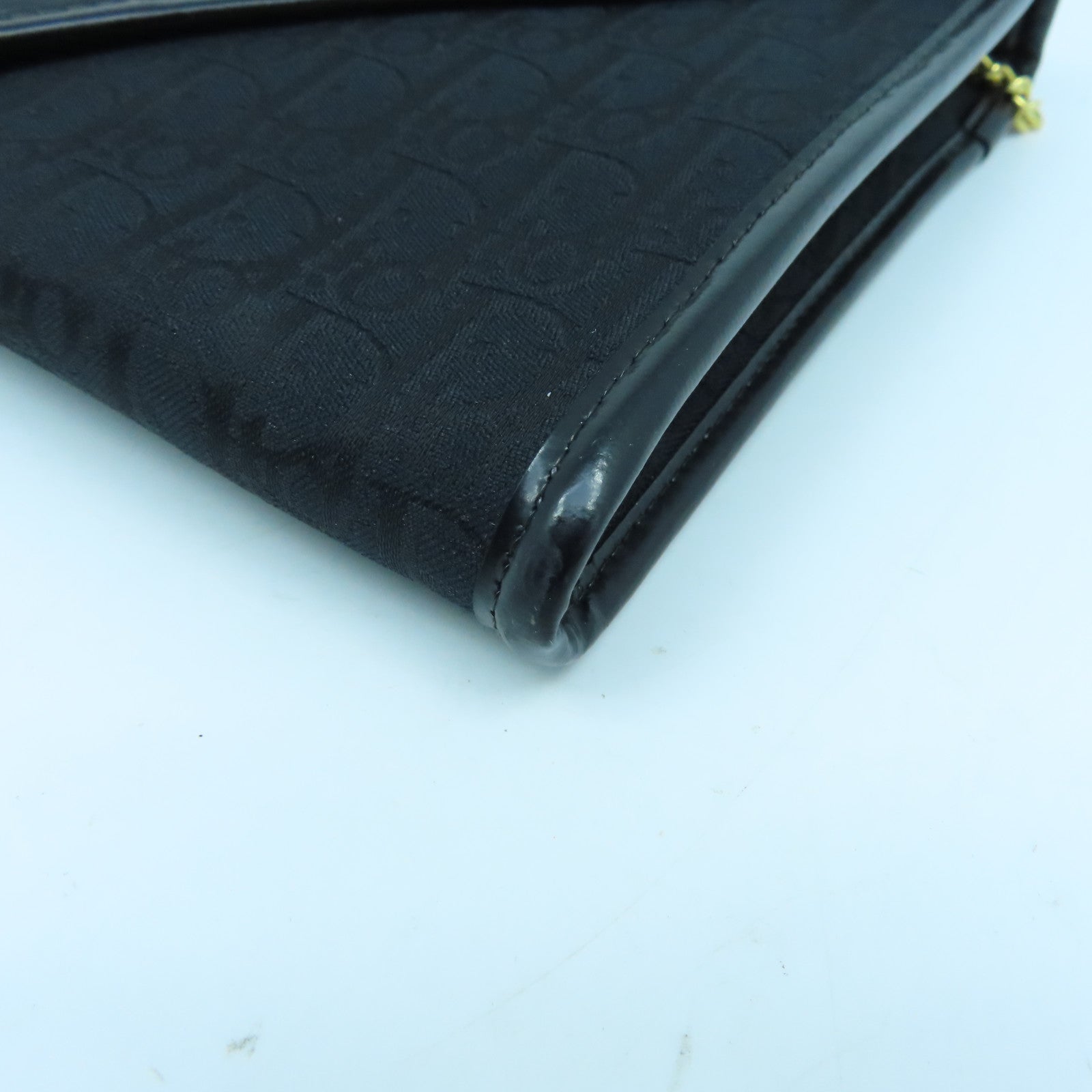 Dior 帆布Vintage Chain Shoulder Bag金扣鏈帶肩背袋黑色