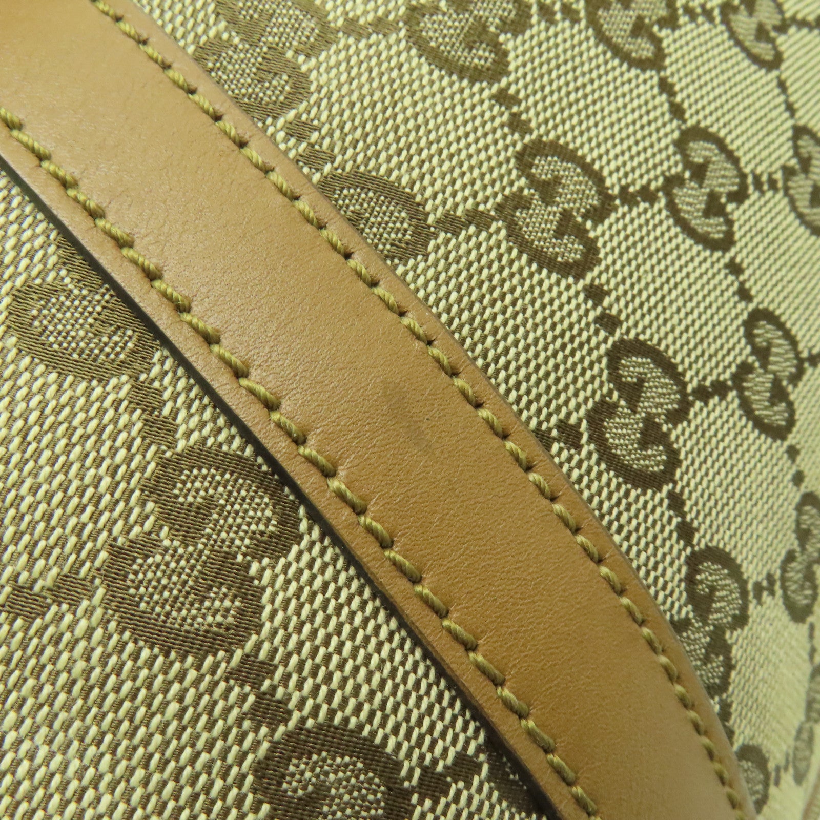 GUCCI 帆布Shoulder Bag金扣肩背袋棕色