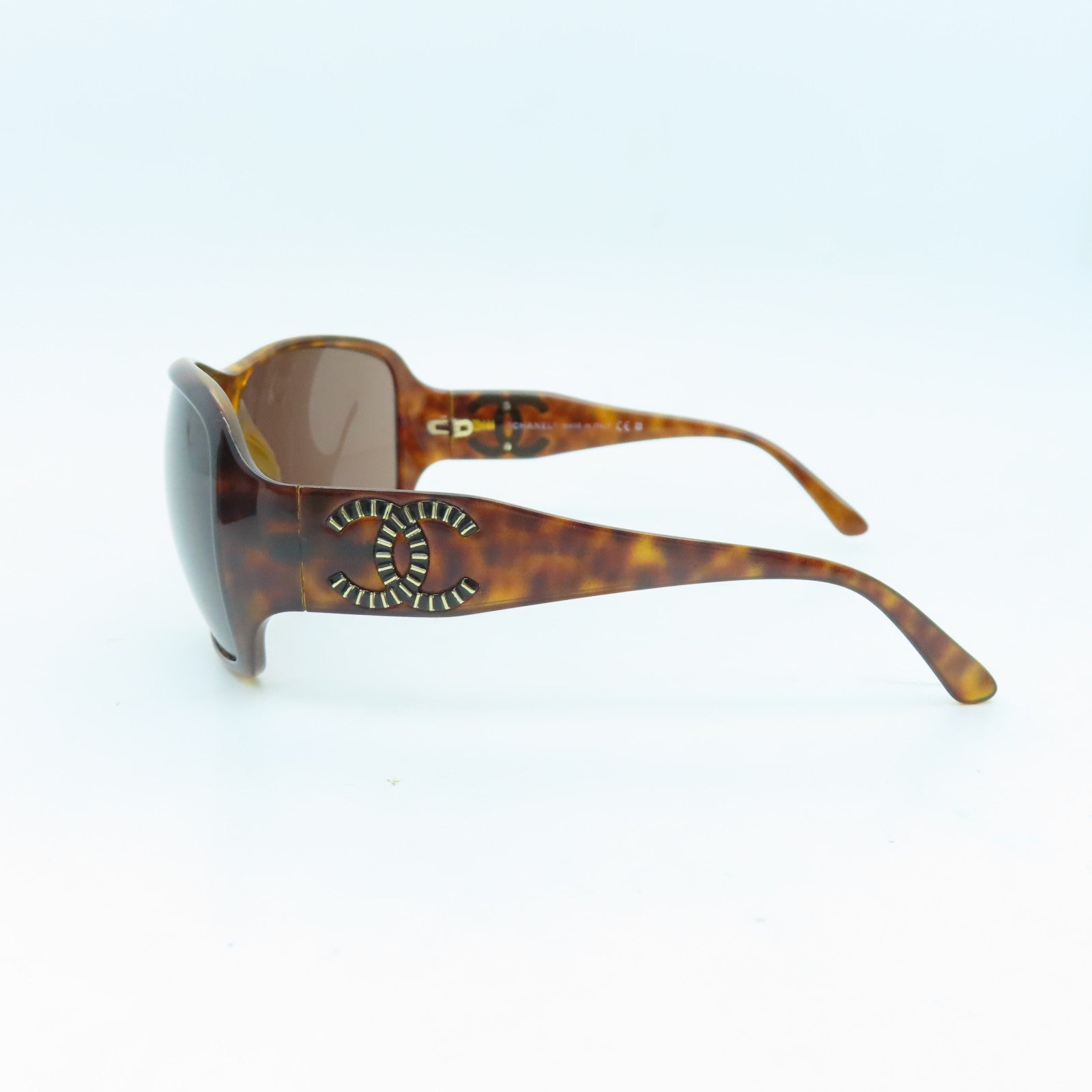CHANEL 【激減優惠】塑料Sunglasses金扣太陽眼鏡啡色