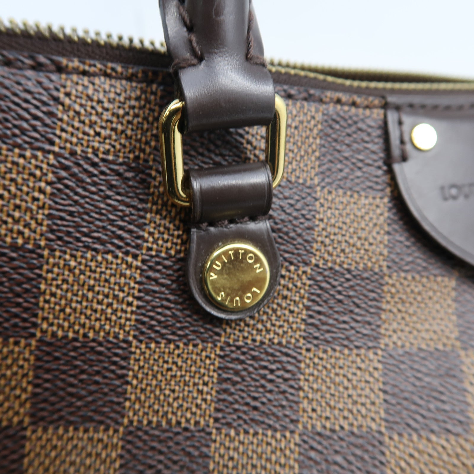 LOUIS VUITTON Damier Ebene Siena PM金扣手挽肩背兩用袋啡色