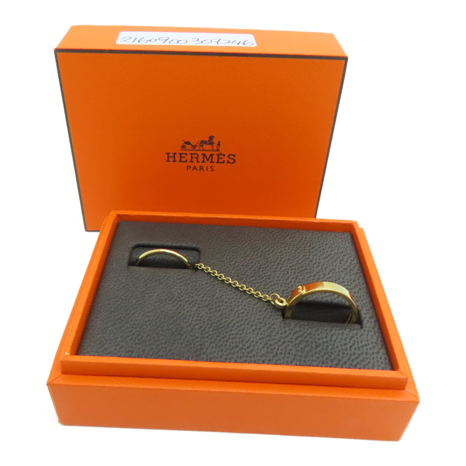 HERMES 【激減優惠】18K玫瑰金Kelly Double Ring戒指Hermes#53/US#5.75-6.5