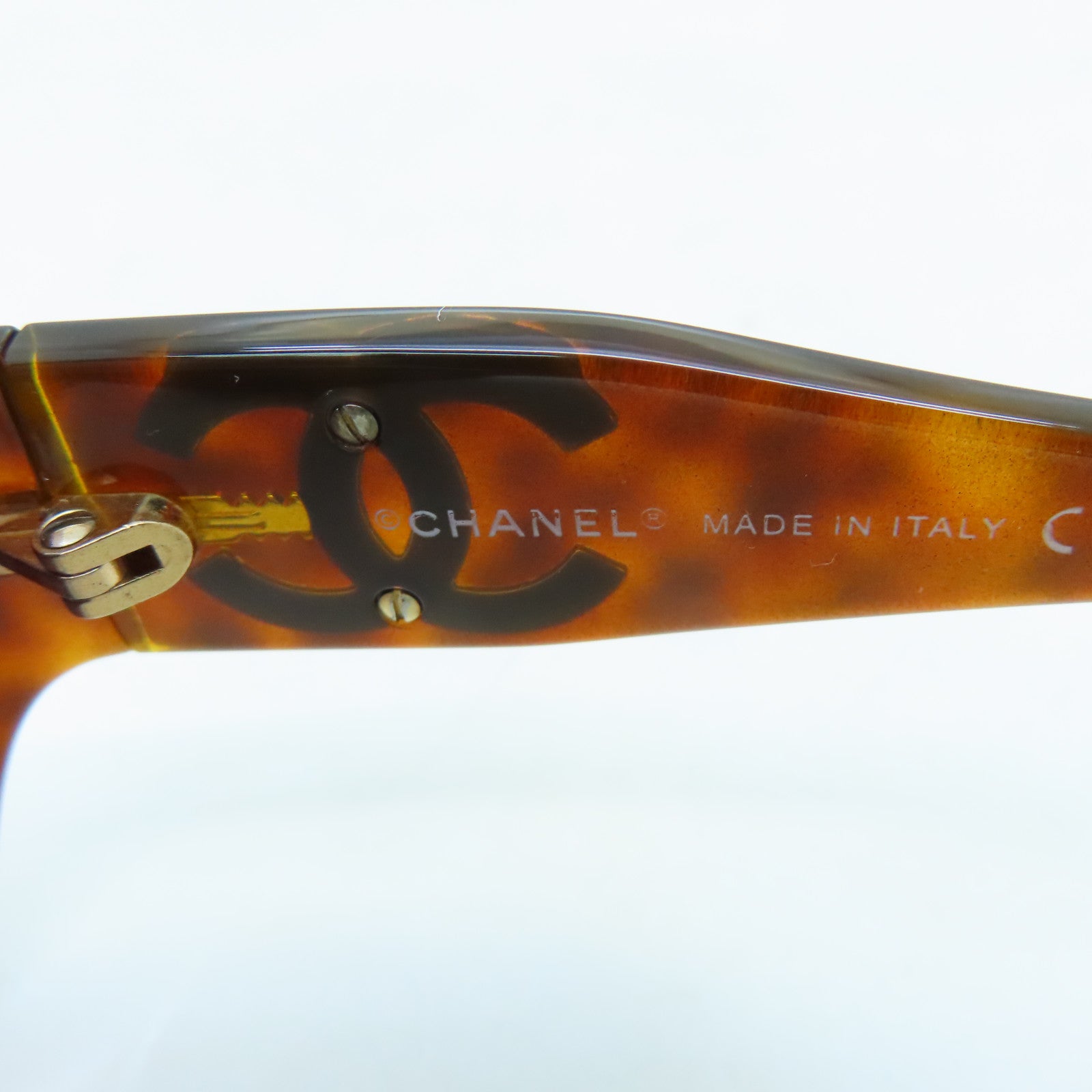 CHANEL 【激減優惠】塑料Sunglasses金扣太陽眼鏡啡色