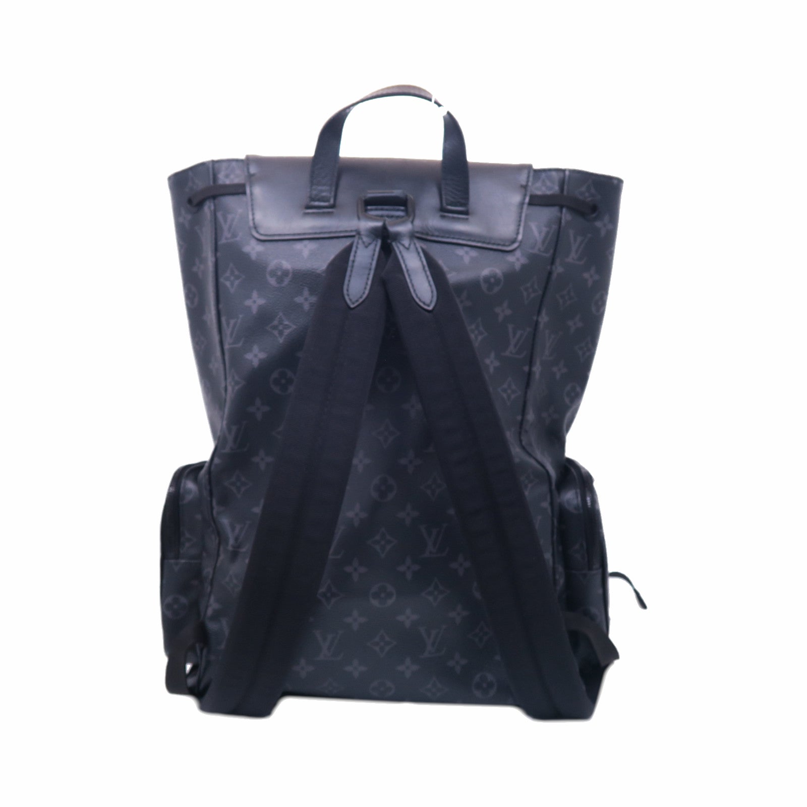 LOUIS VUITTON Monogram Eclipse Backpack Trio銀扣背包黑色
