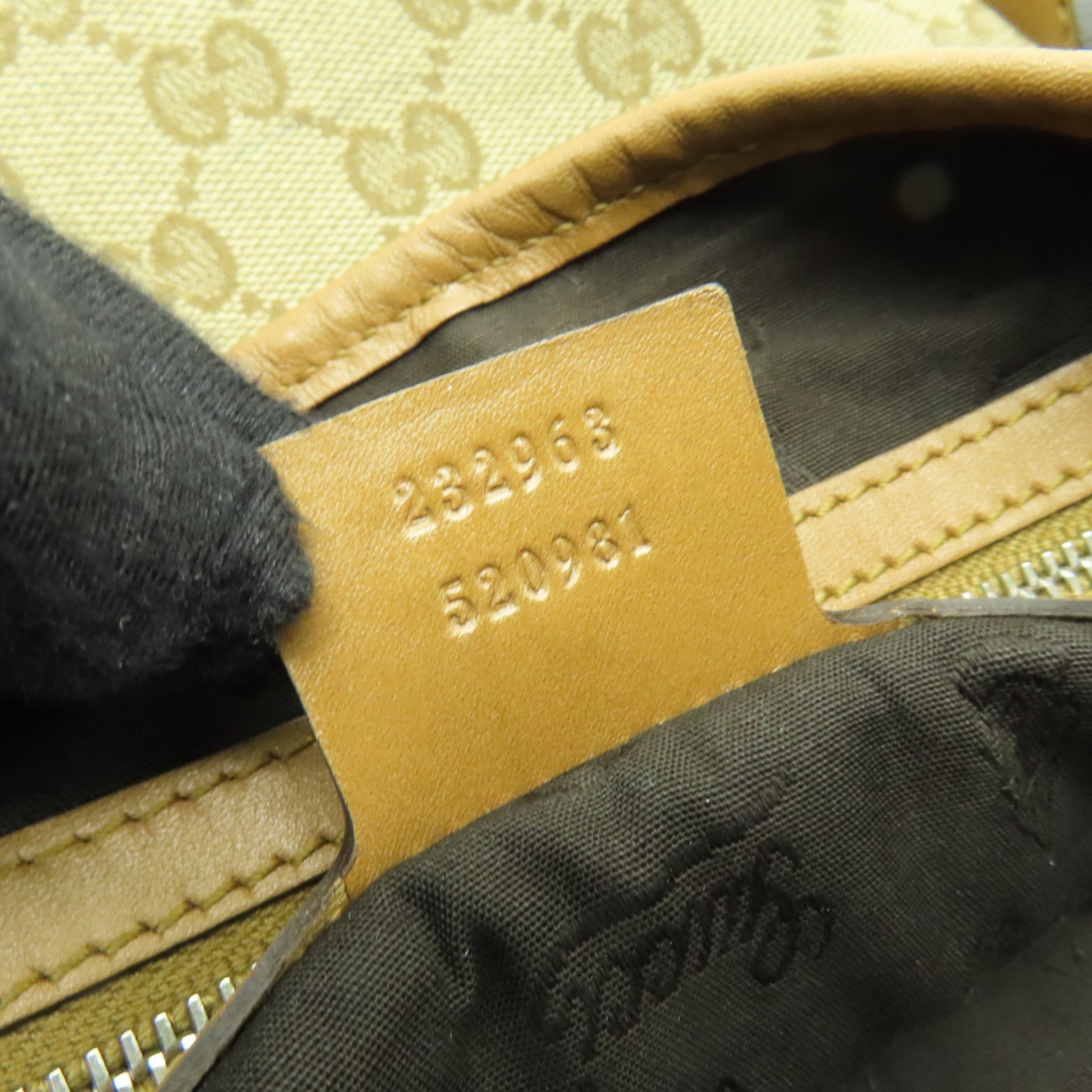 GUCCI 帆布Shoulder Bag金扣肩背袋棕色
