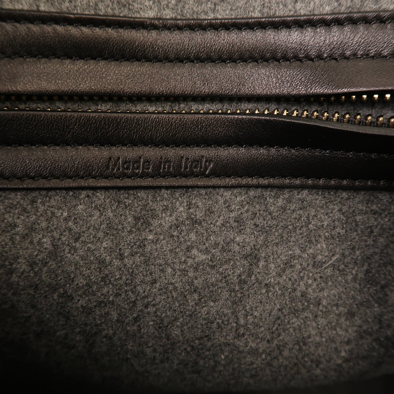CELINE 羊絨Phantom Lugguge金扣手挽袋灰色