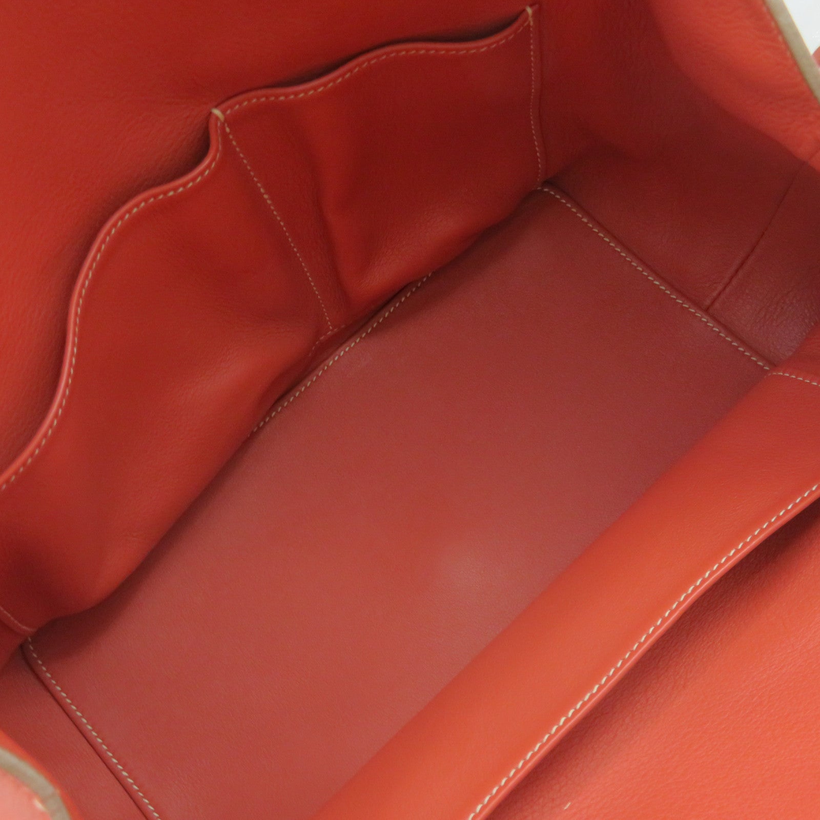 HERMES 【激減優惠】Swift皮革Toolbox 26 2Way Shoulder Bag銀扣手挽肩背兩用袋9M橙色