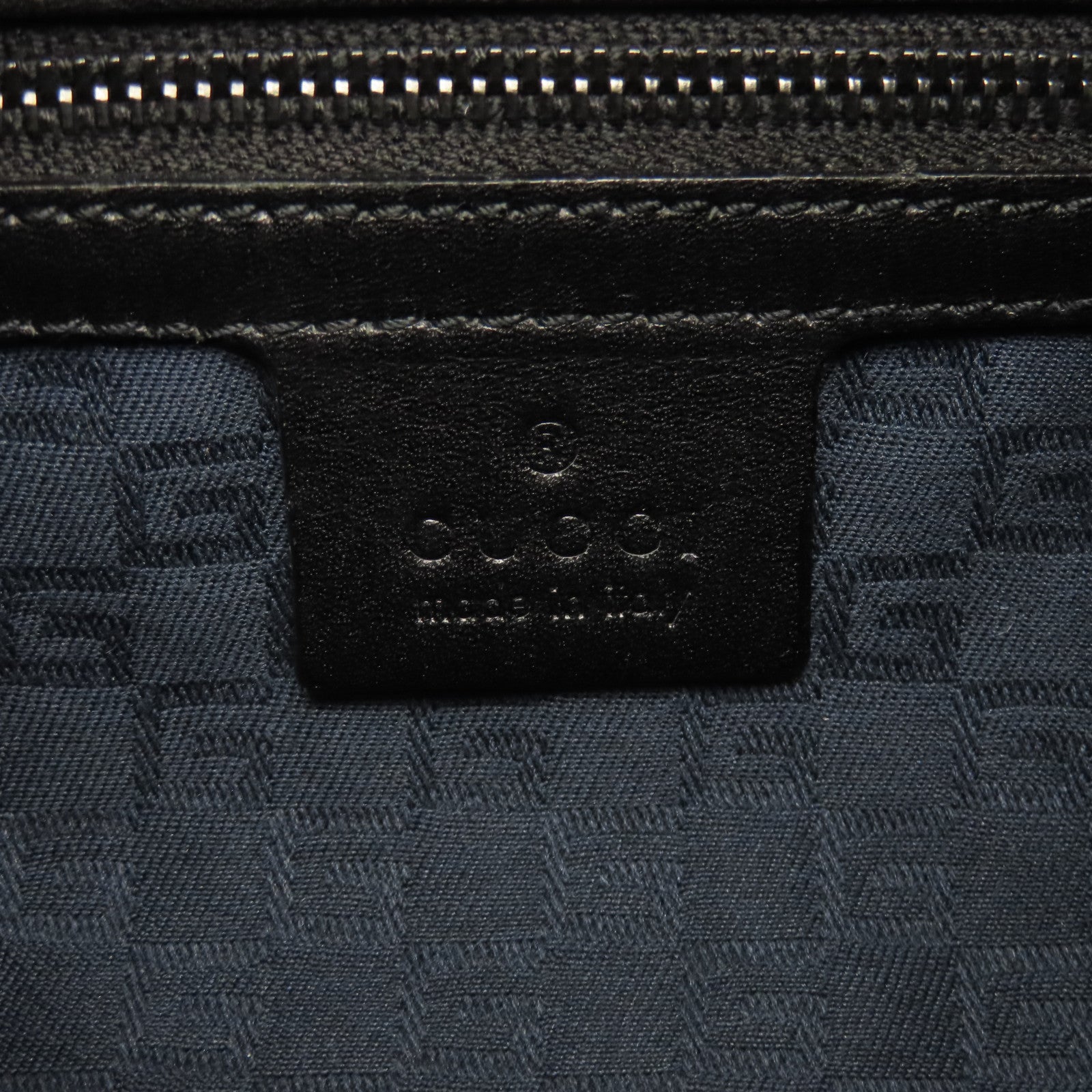 GUCCI canvas Tote Bag silver buckle handle bag brown