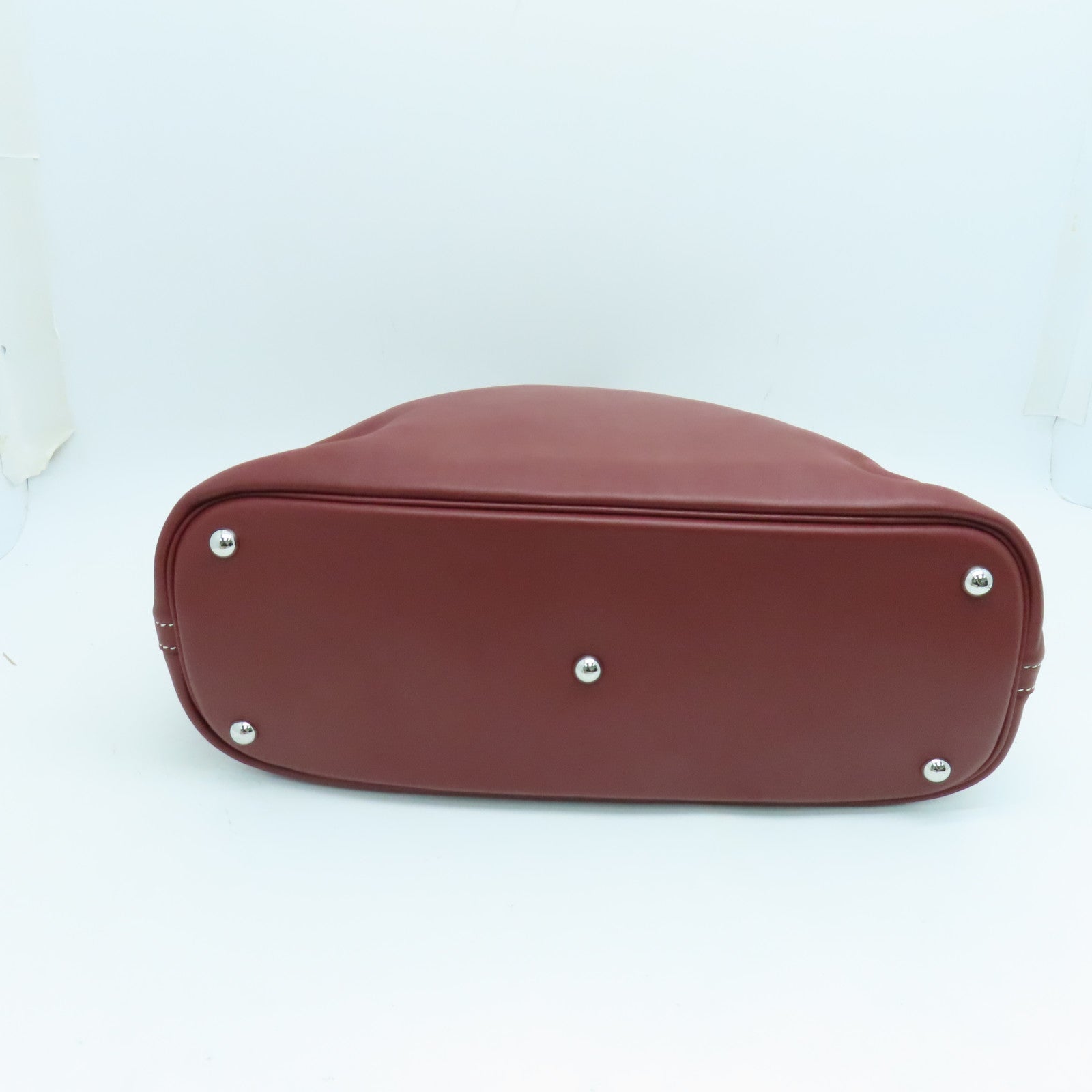 HERMES Veau Swift Leather Bolide Relax 35 Handle Bag Silver Buckle