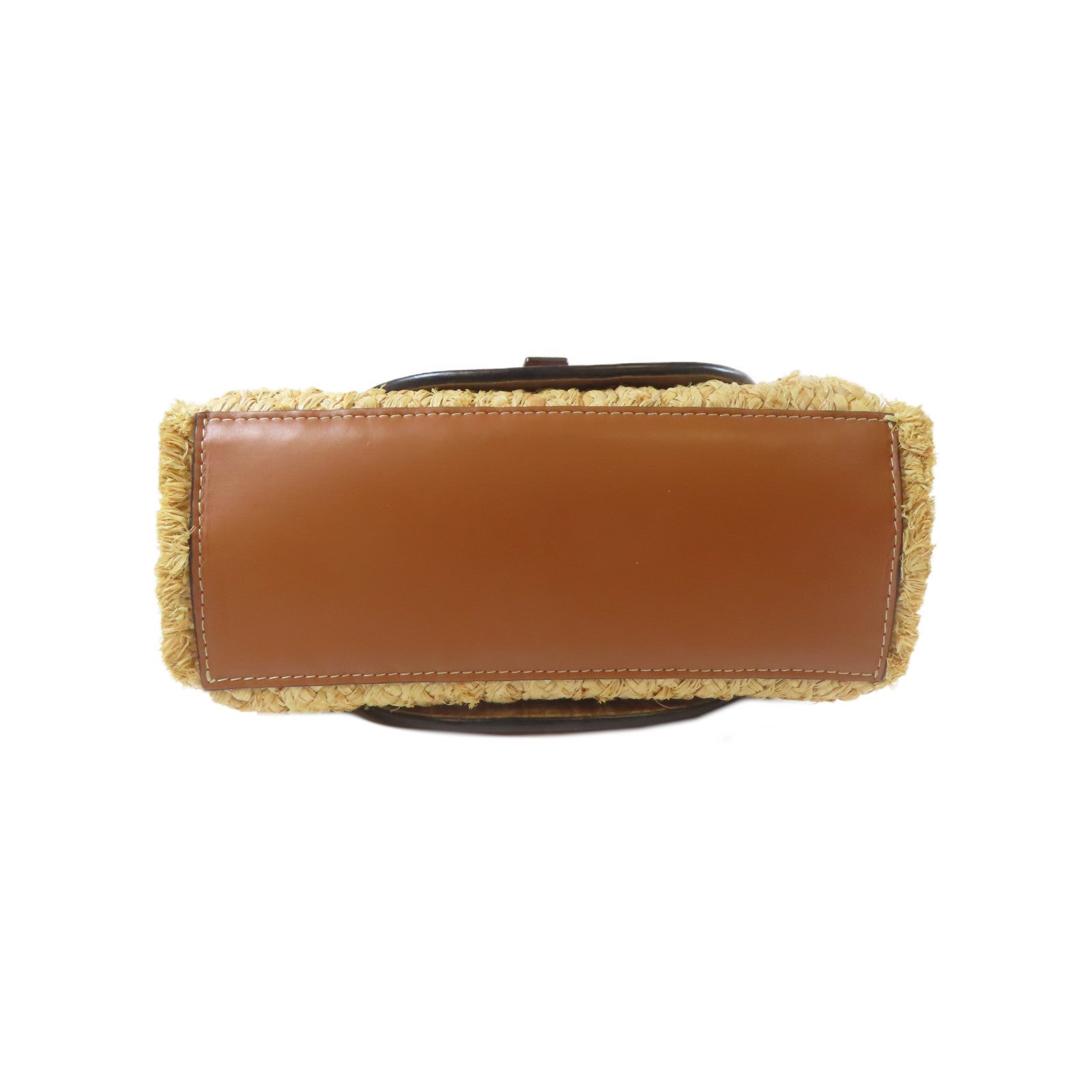 LOEWE 牛皮皮革2 Way Shoulder金扣手挽肩背兩用袋啡色