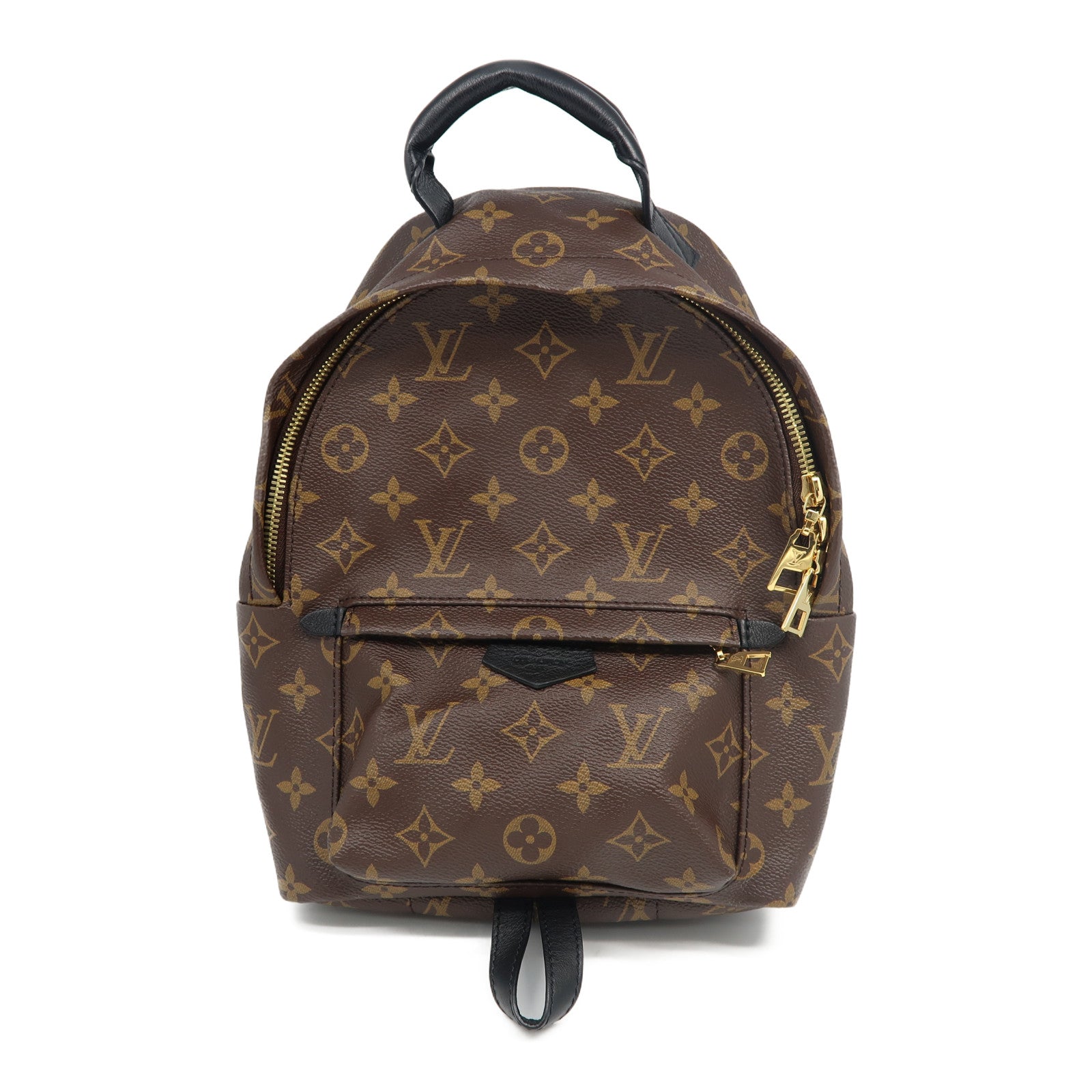 LOUIS VUITTON Monogram Palm Springs PM金扣背包啡色