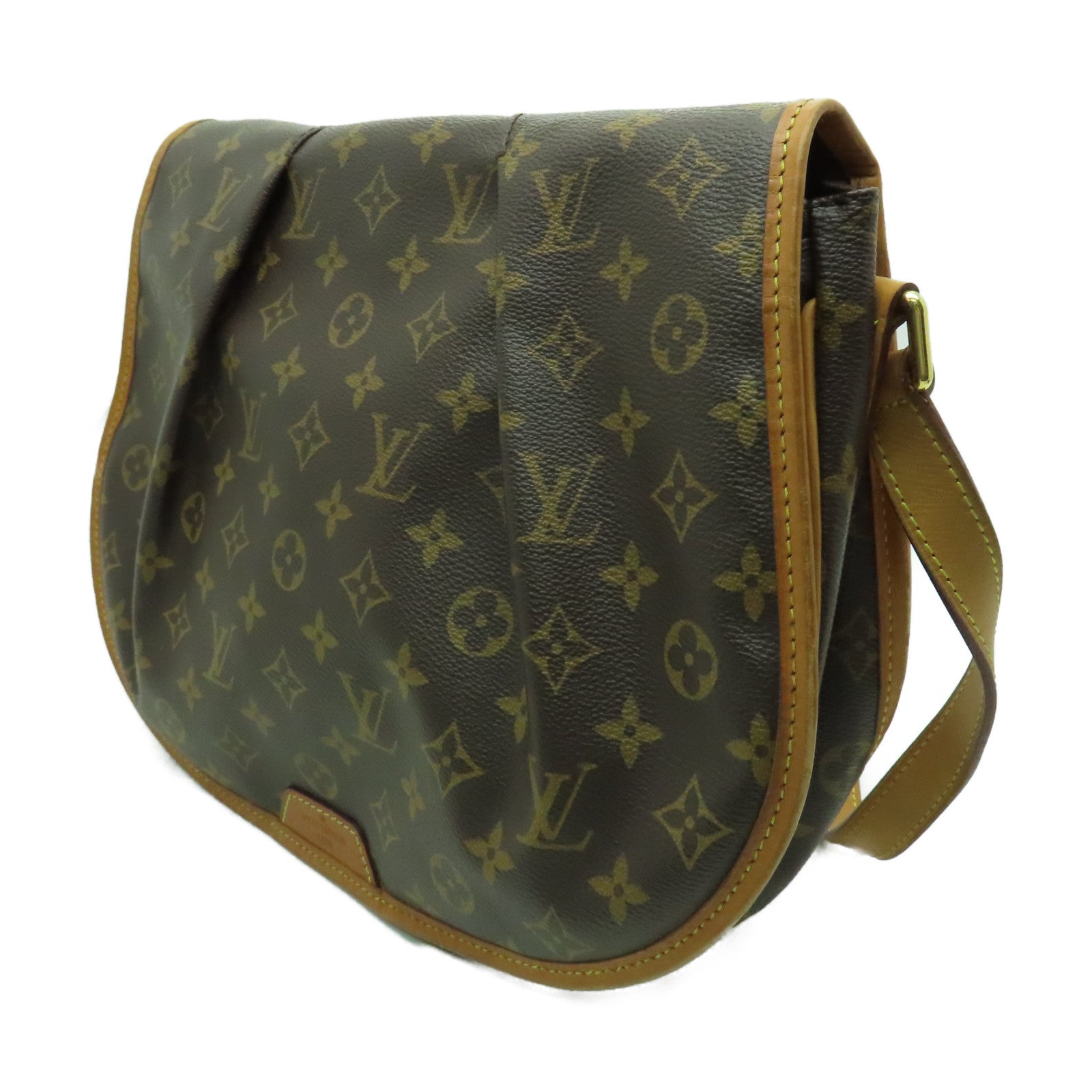 LOUIS VUITTON Monogram Menilmontant MM金扣肩背袋啡色