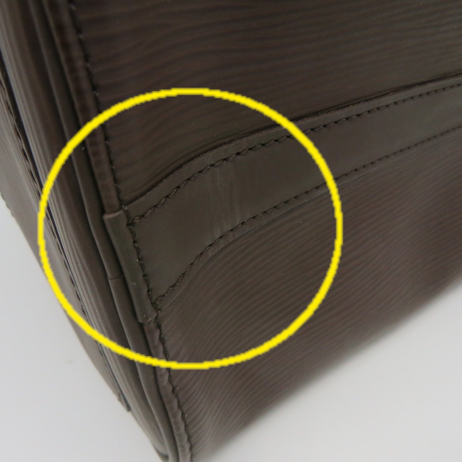 LOUIS VUITTON Epi Speedy 25 Hand Bag銀扣手挽袋啡色