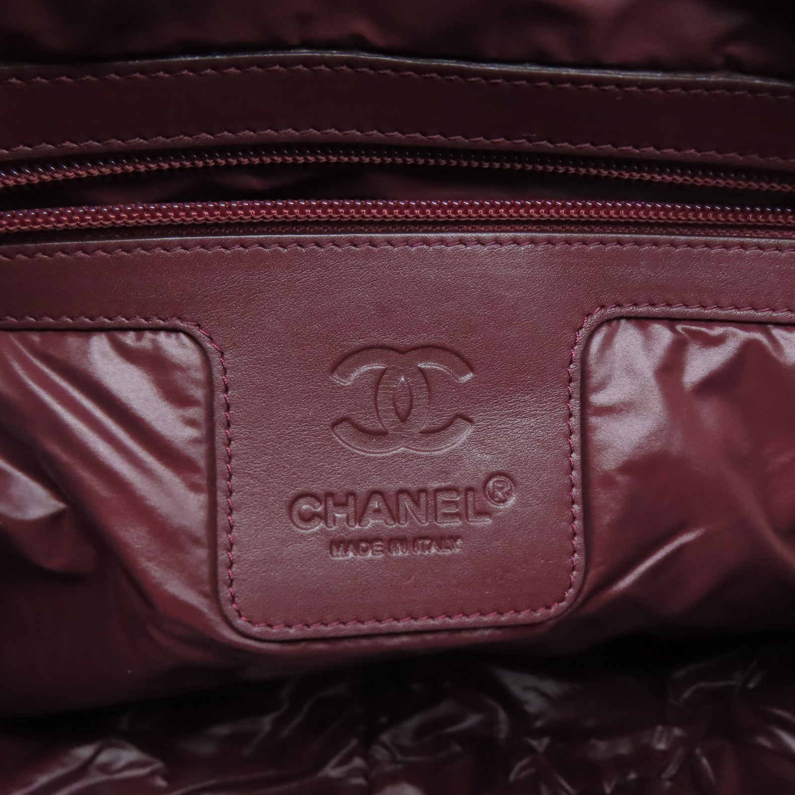 CHANEL 菱格尼龍CoCo Cocoon銀扣肩背袋黑色