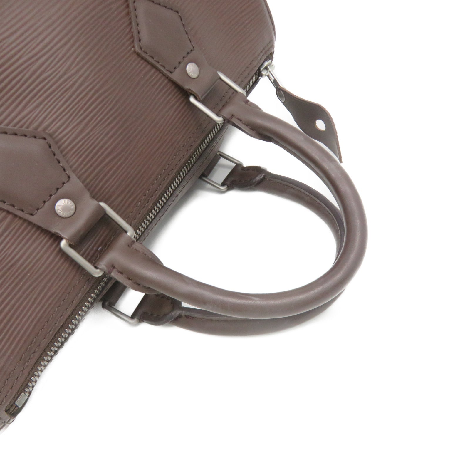 LOUIS VUITTON Epi Speedy 25 Hand Bag銀扣手挽袋啡色