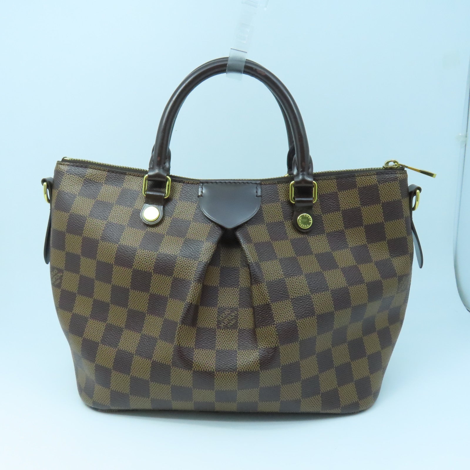 LOUIS VUITTON Damier Siena PM gold buckle shoulder shoulder bag brown