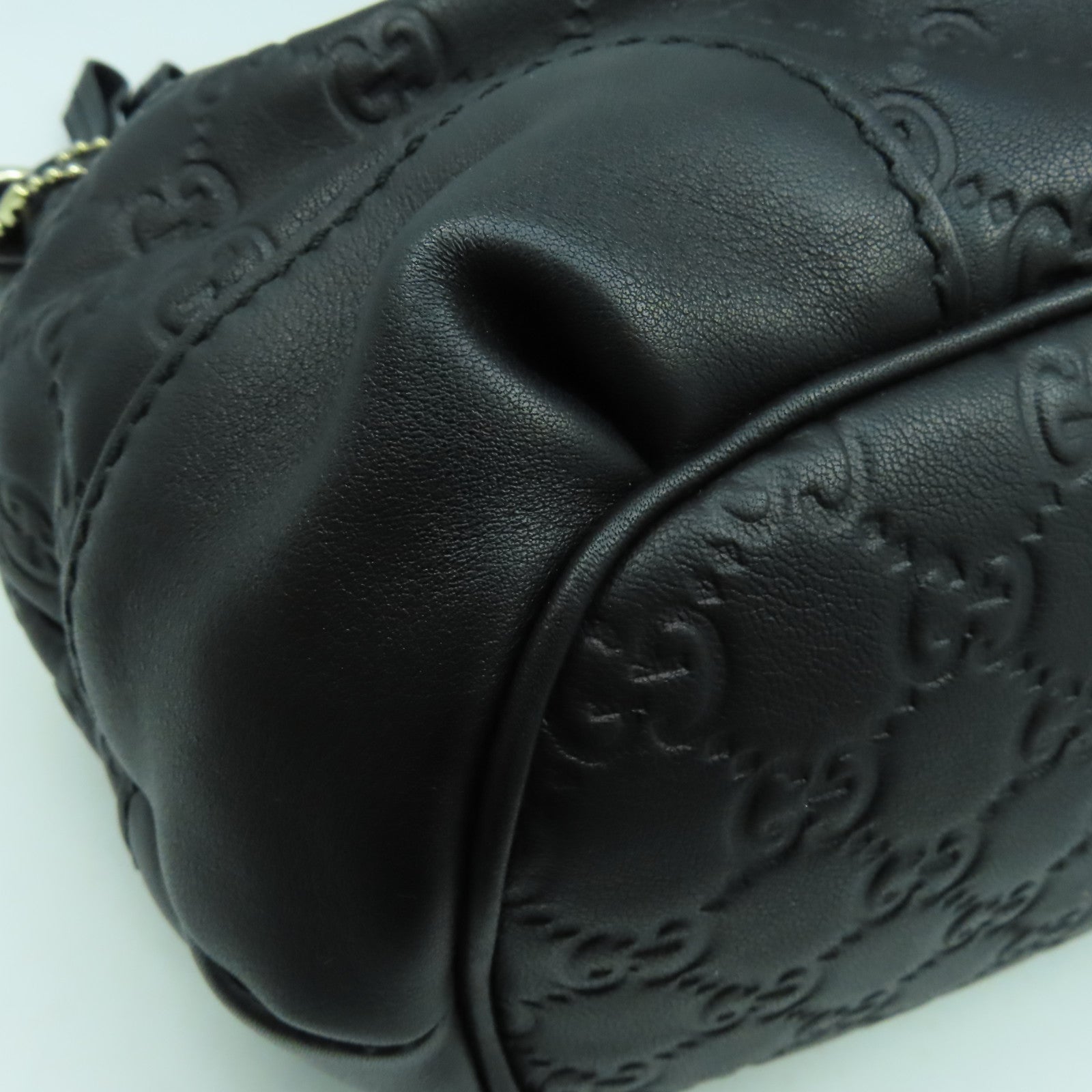 GUCCI 牛皮皮革2 Way Shoulder Bag金扣手挽肩背兩用袋黑色