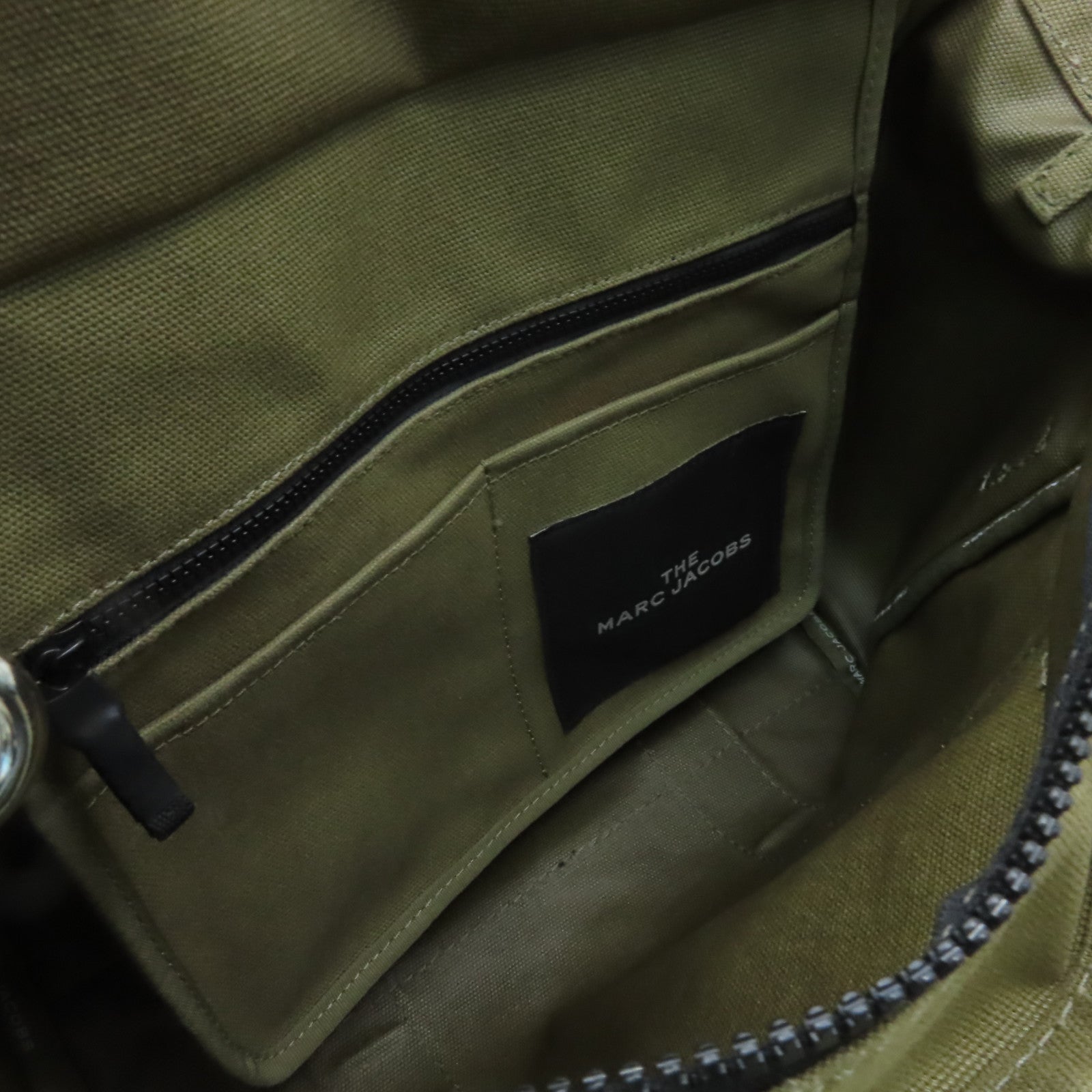 MARC JACOBS 帆布2 Way Shoulder Tote銀扣手挽肩背兩用袋卡其色